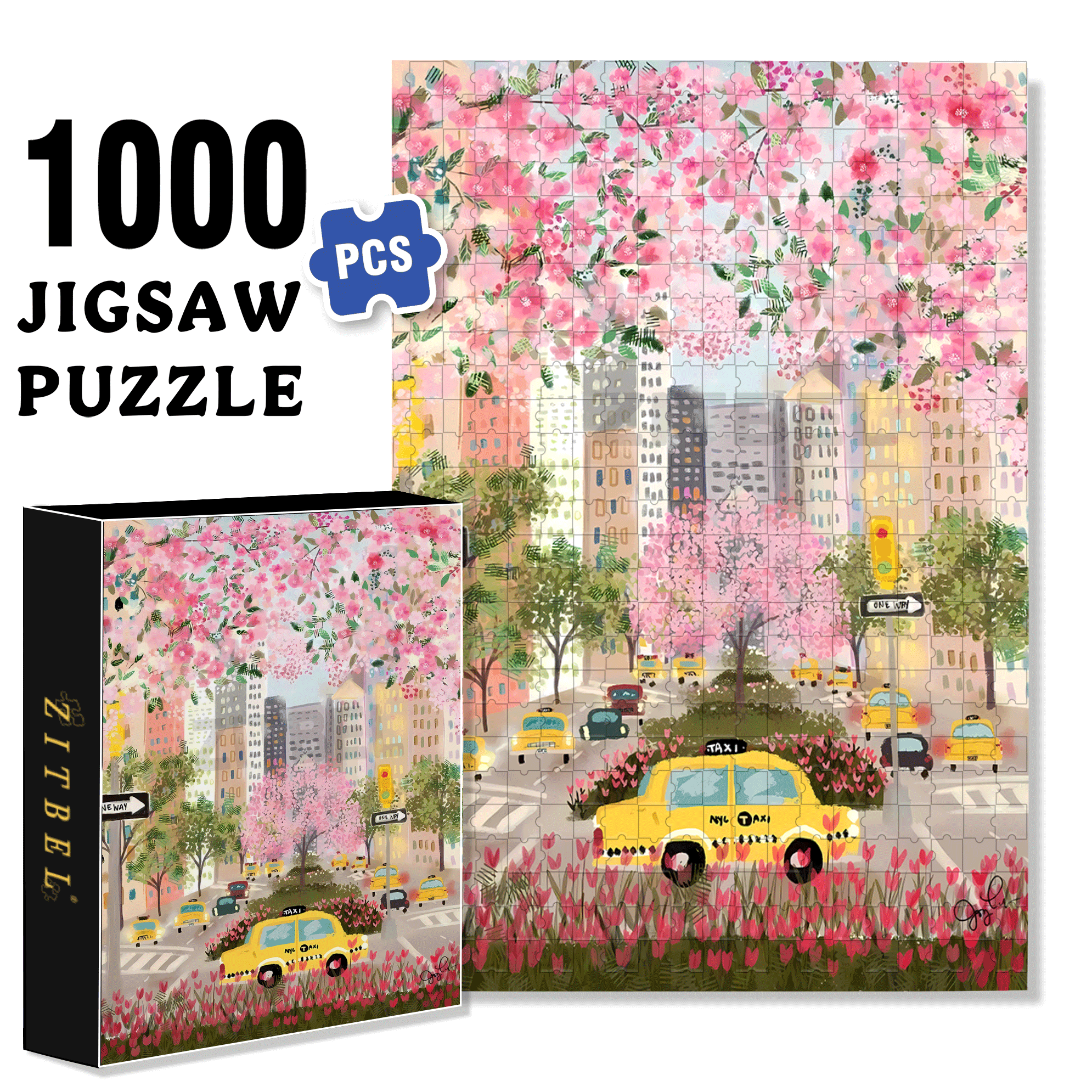 Live Your Life In A Gentle Manner 10 500pcs/1000pcs Jigsaw Puzzle, Scratch-Resistant, Interactive Family Game & Brain-Boosting DIY Decor, Perfect for Halloween, Christmas & New Year Gifts, Family Puzzle Game