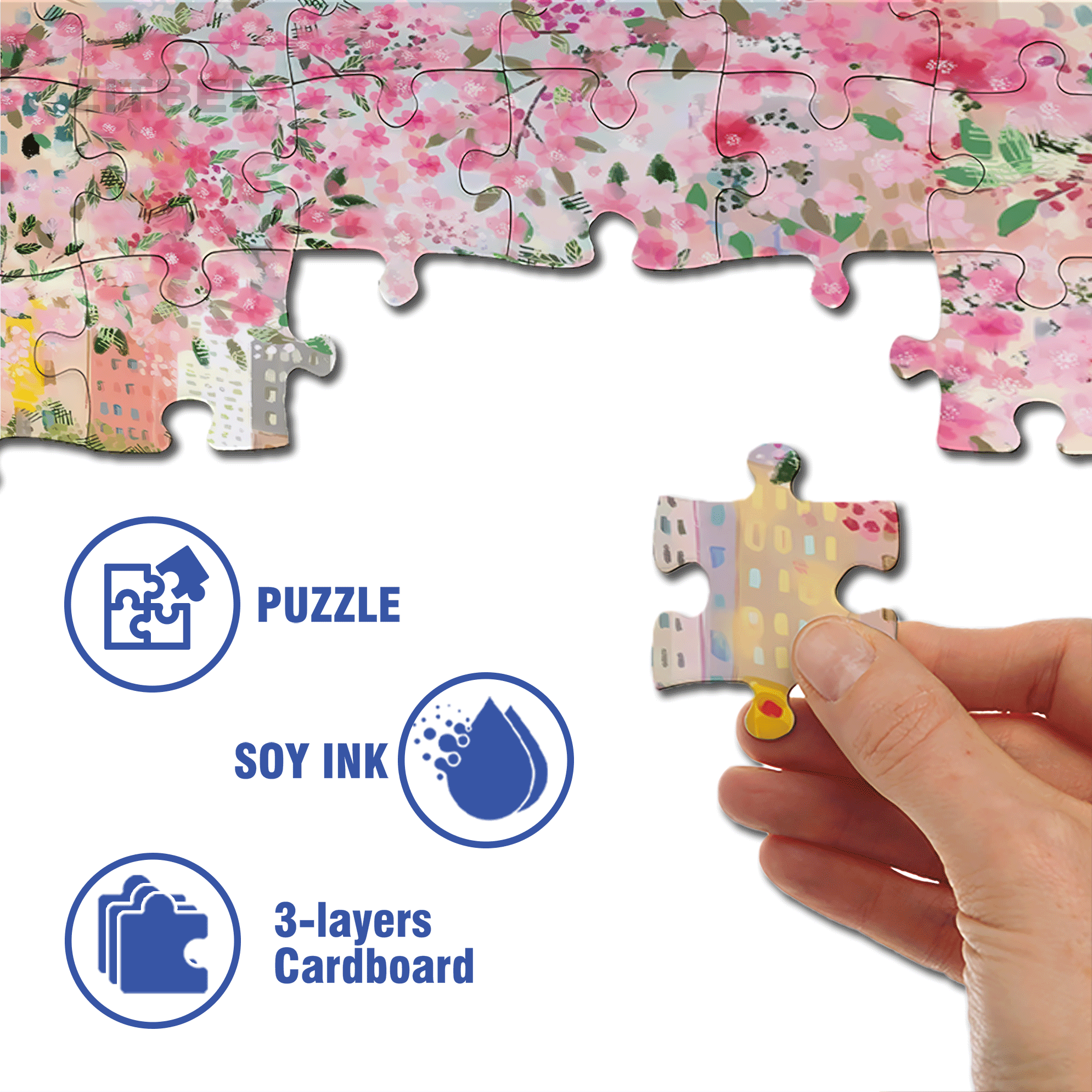 Live Your Life In A Gentle Manner 10 500pcs/1000pcs Jigsaw Puzzle, Scratch-Resistant, Interactive Family Game & Brain-Boosting DIY Decor, Perfect for Halloween, Christmas & New Year Gifts, Family Puzzle Game