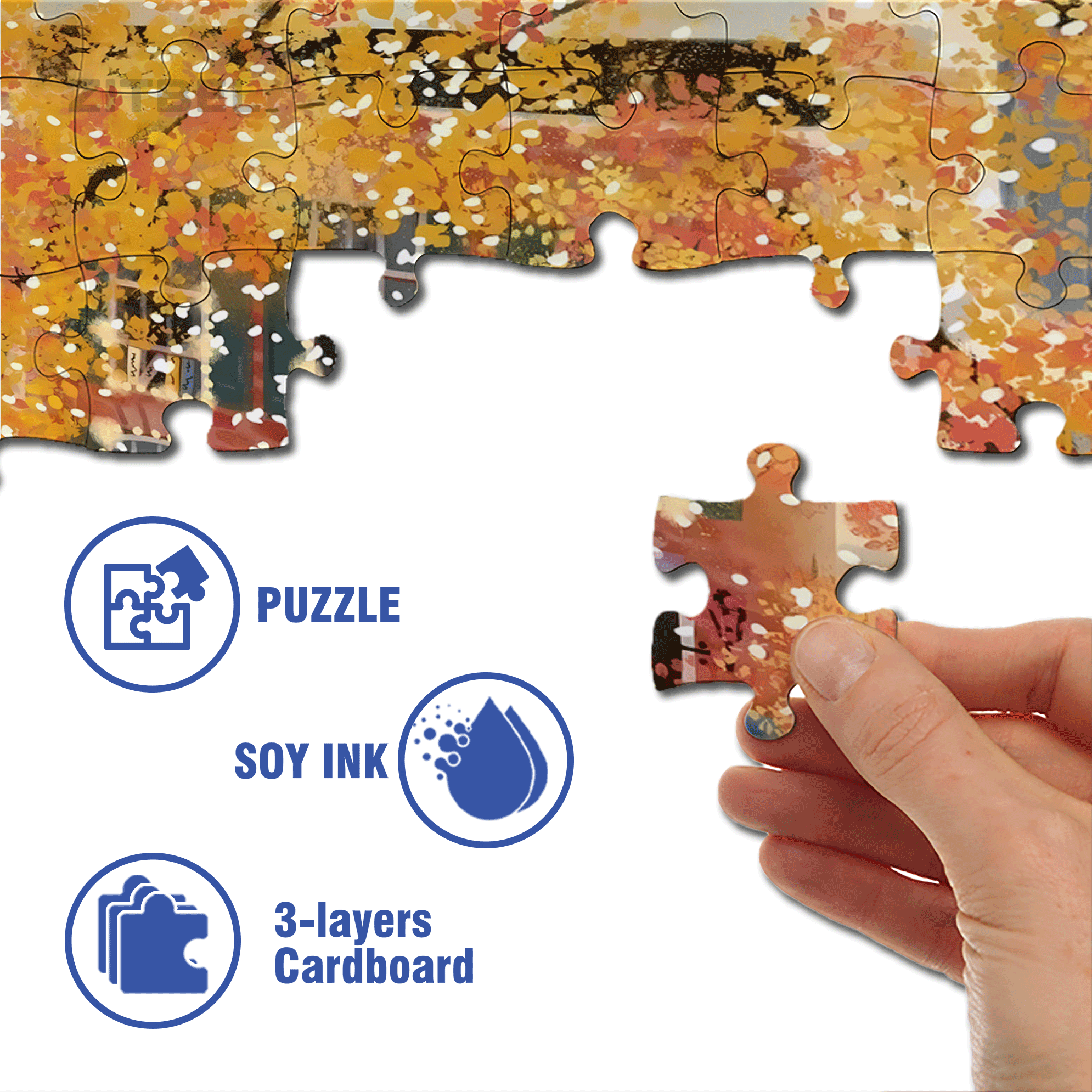 Live Your Life In A Gentle Manner 12 500pcs/1000pcs Jigsaw Puzzle, Scratch-Resistant, Interactive Family Game & Brain-Boosting DIY Decor, Perfect for Halloween, Christmas & New Year Gifts, Family Puzzle Game