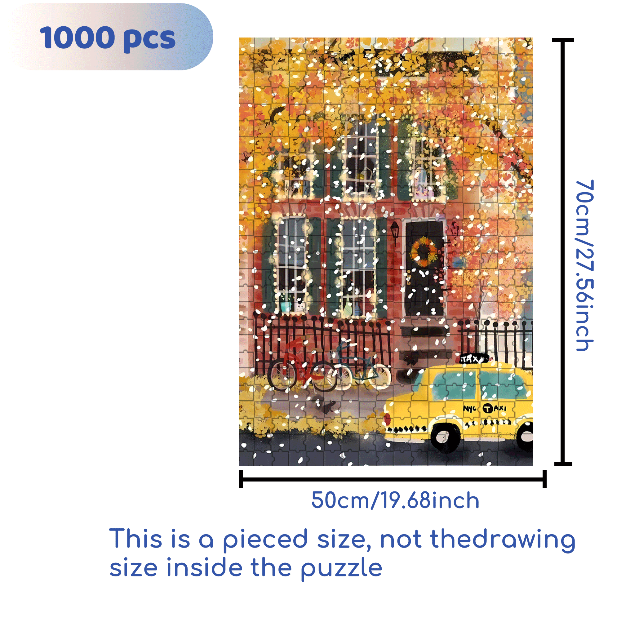 Live Your Life In A Gentle Manner 12 500pcs/1000pcs Jigsaw Puzzle, Scratch-Resistant, Interactive Family Game & Brain-Boosting DIY Decor, Perfect for Halloween, Christmas & New Year Gifts, Family Puzzle Game