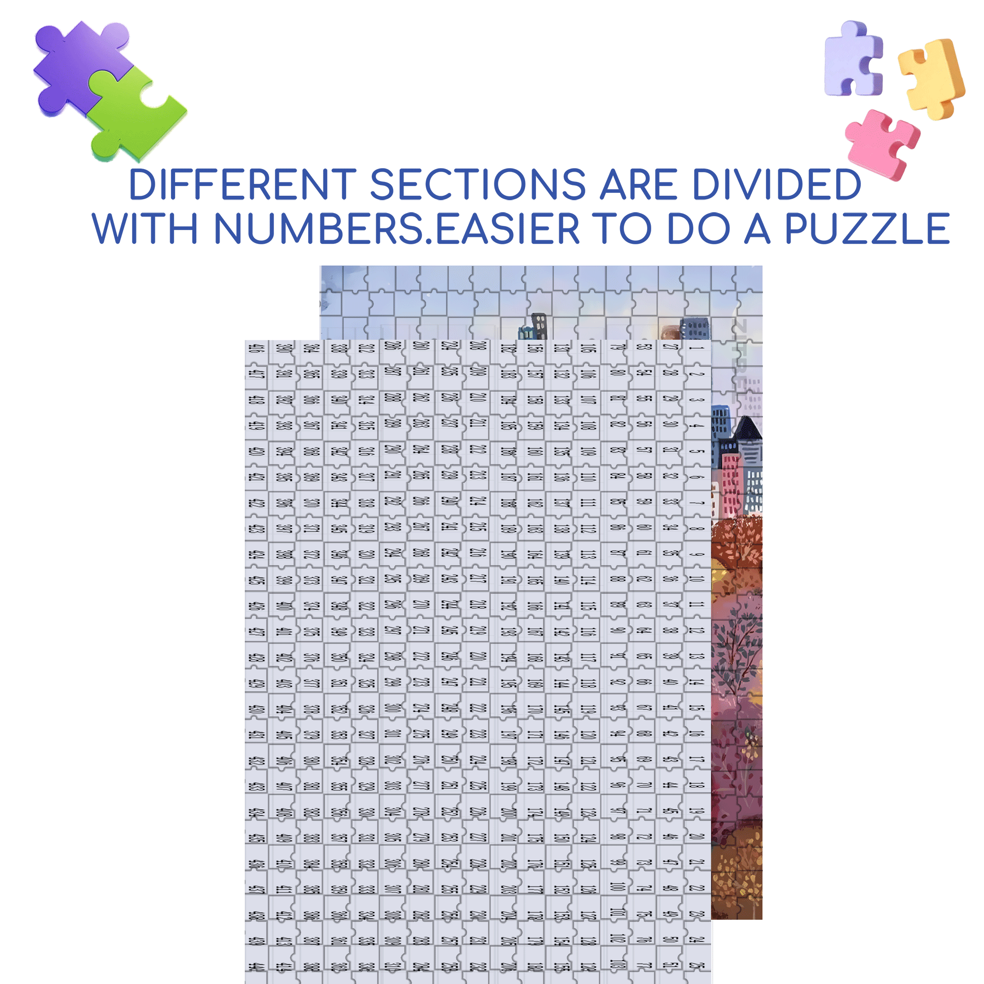 Live Your Life In A Gentle Manner 14 500pcs/1000pcs Jigsaw Puzzle, Scratch-Resistant, Interactive Family Game & Brain-Boosting DIY Decor, Perfect for Halloween, Christmas & New Year Gifts, Family Puzzle Game