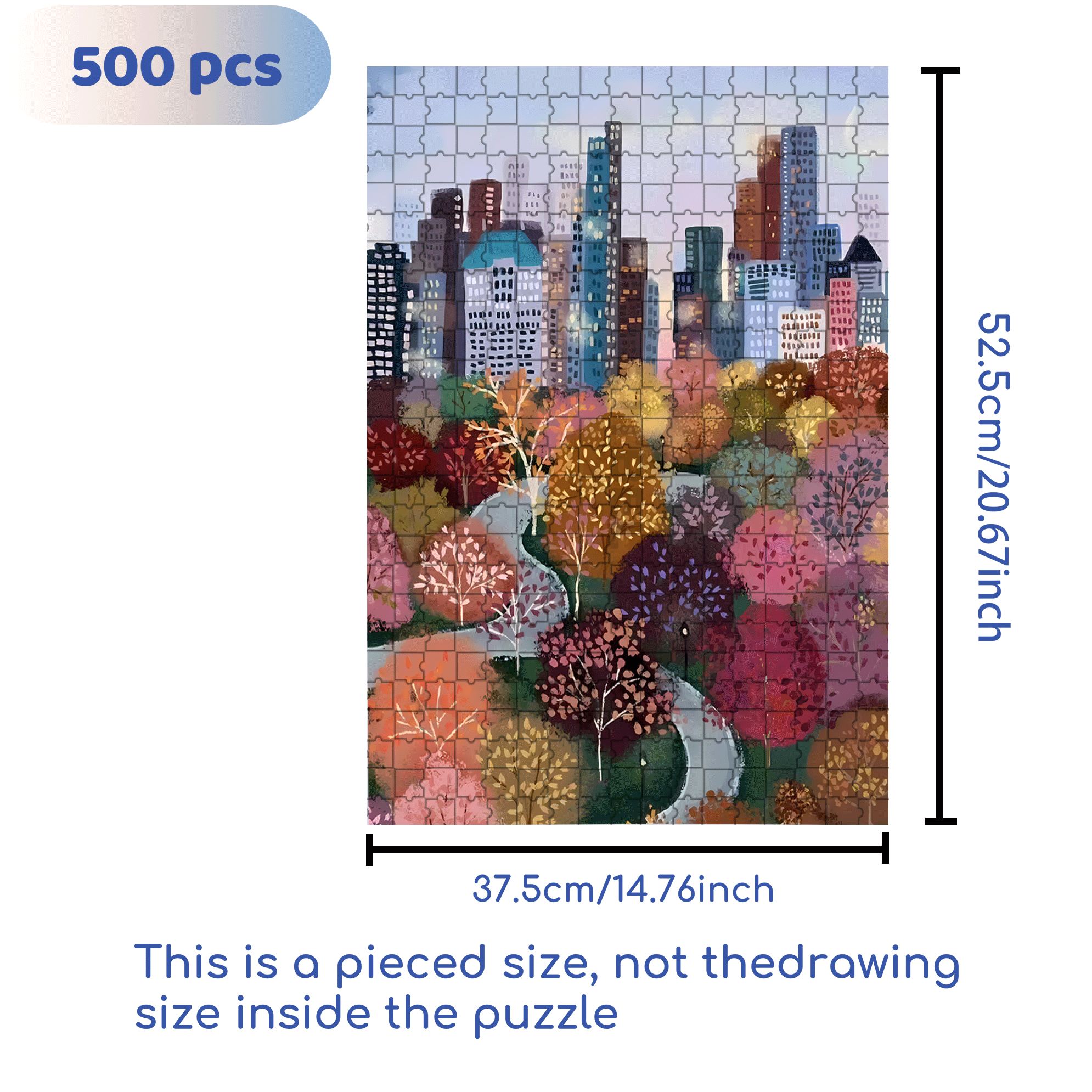 Live Your Life In A Gentle Manner 14 500pcs/1000pcs Jigsaw Puzzle, Scratch-Resistant, Interactive Family Game & Brain-Boosting DIY Decor, Perfect for Halloween, Christmas & New Year Gifts, Family Puzzle Game