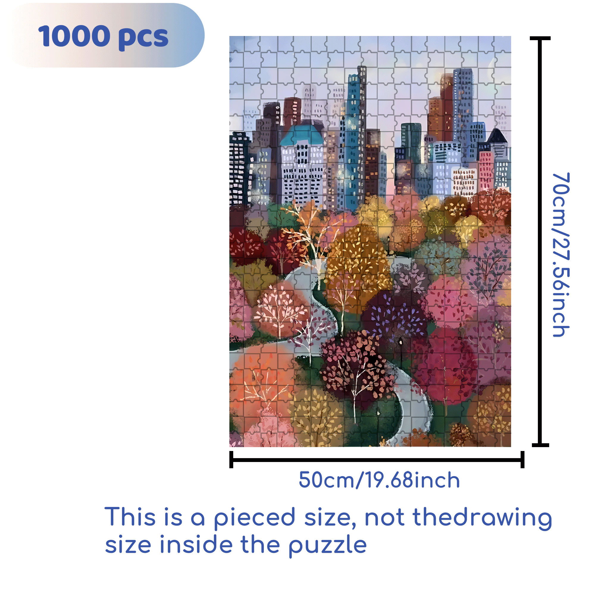 Live Your Life In A Gentle Manner 14 500pcs/1000pcs Jigsaw Puzzle, Scratch-Resistant, Interactive Family Game & Brain-Boosting DIY Decor, Perfect for Halloween, Christmas & New Year Gifts, Family Puzzle Game