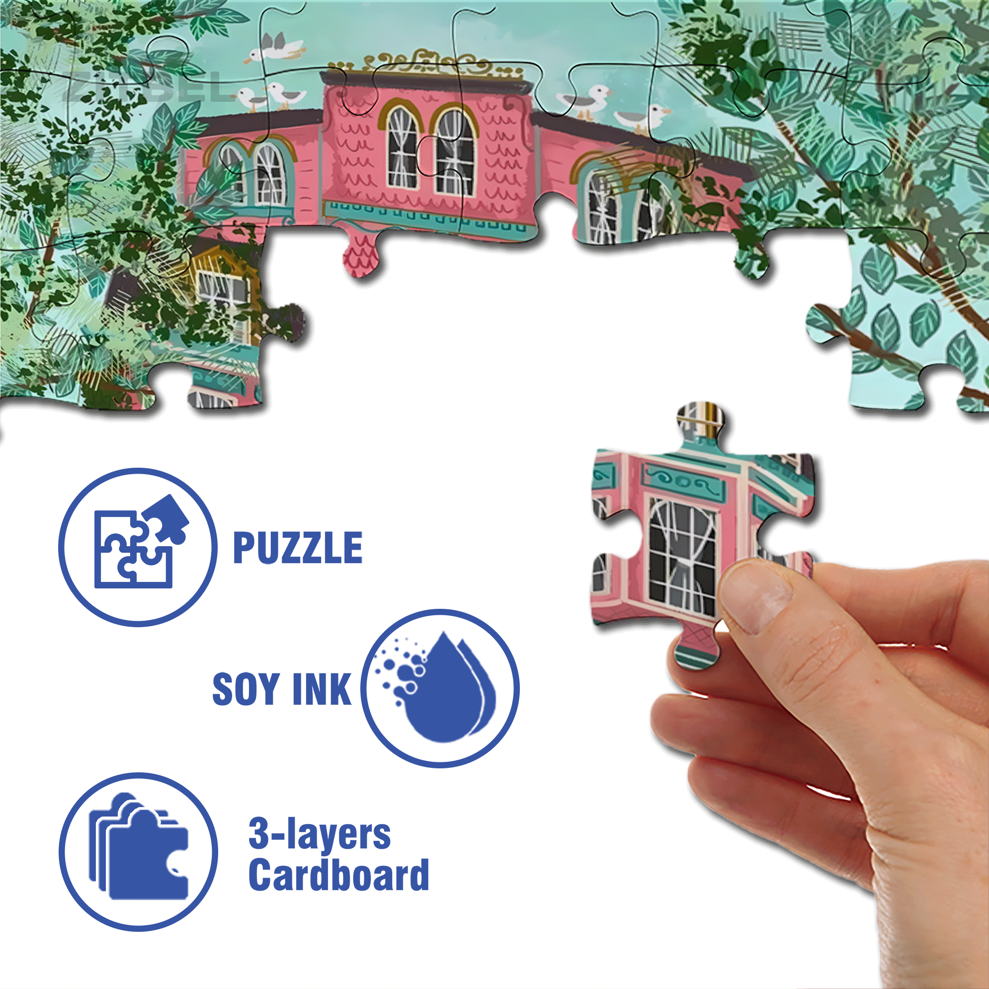 Live Your Life In A Gentle Manner 15 500pcs/1000pcs Jigsaw Puzzle, Scratch-Resistant, Interactive Family Game & Brain-Boosting DIY Decor, Perfect for Halloween, Christmas & New Year Gifts, Family Puzzle Game