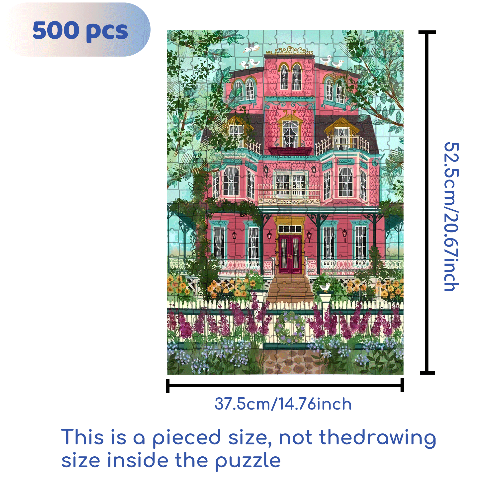 Live Your Life In A Gentle Manner 15 500pcs/1000pcs Jigsaw Puzzle, Scratch-Resistant, Interactive Family Game & Brain-Boosting DIY Decor, Perfect for Halloween, Christmas & New Year Gifts, Family Puzzle Game
