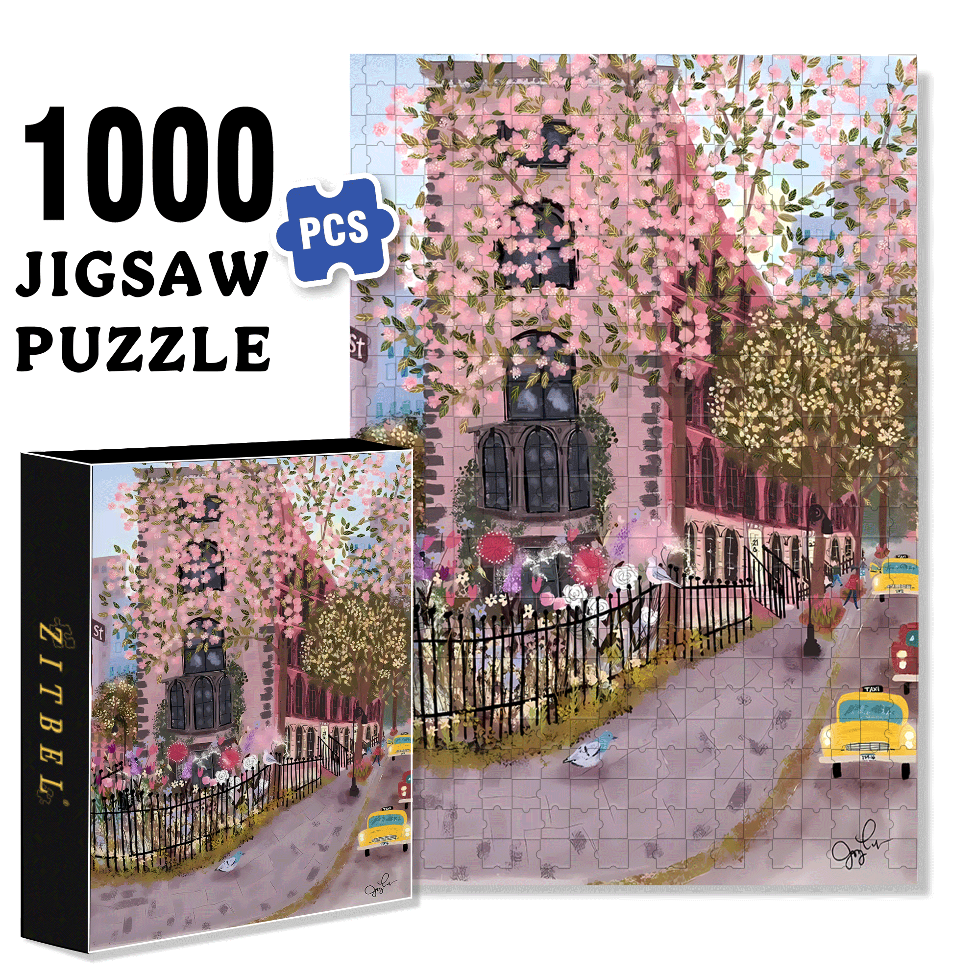 Live Your Life In A Gentle Manner 17 500pcs/1000pcs Jigsaw Puzzle, Scratch-Resistant, Interactive Family Game & Brain-Boosting DIY Decor, Perfect for Halloween, Christmas & New Year Gifts, Family Puzzle Game