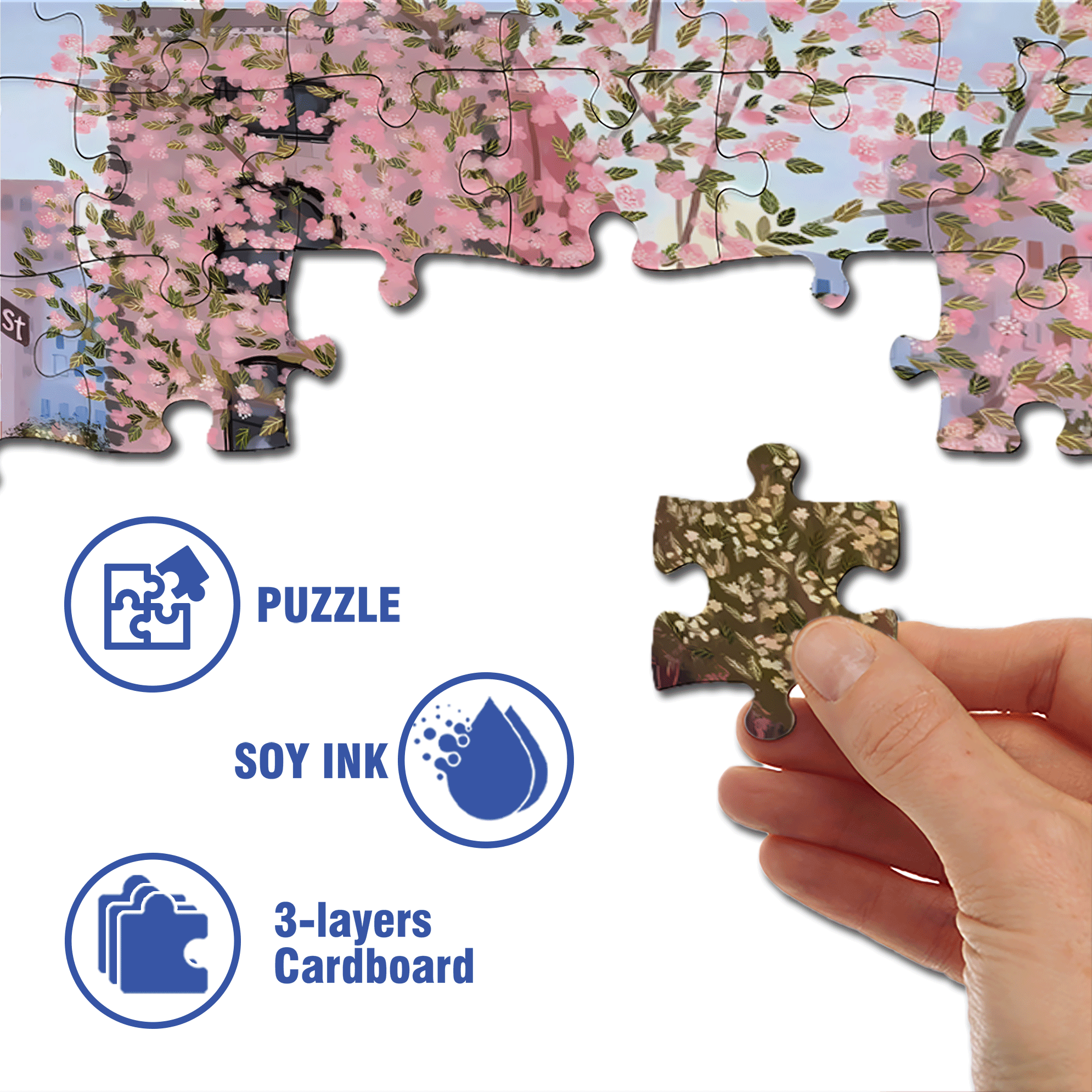 Live Your Life In A Gentle Manner 17 500pcs/1000pcs Jigsaw Puzzle, Scratch-Resistant, Interactive Family Game & Brain-Boosting DIY Decor, Perfect for Halloween, Christmas & New Year Gifts, Family Puzzle Game