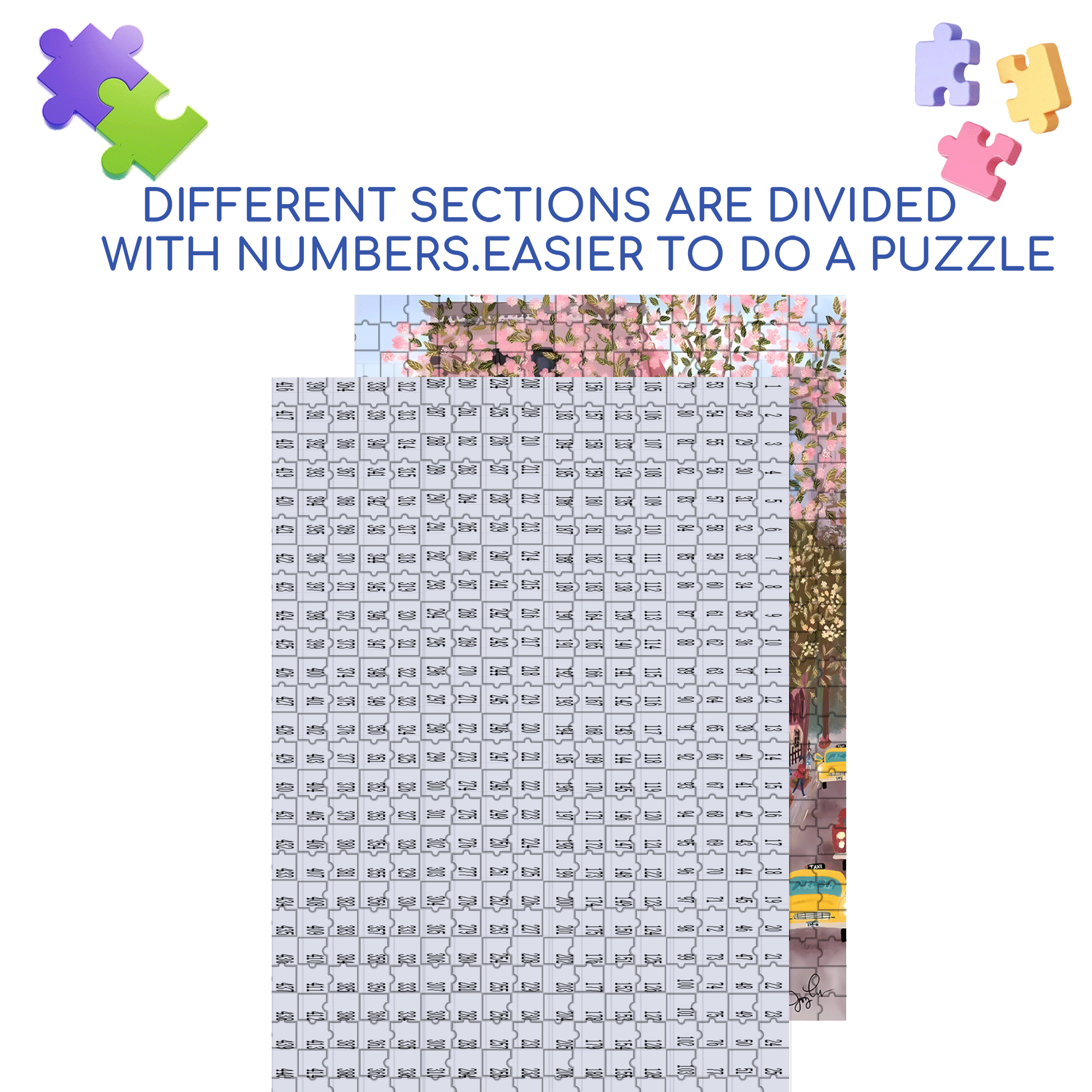 Live Your Life In A Gentle Manner 17 500pcs/1000pcs Jigsaw Puzzle, Scratch-Resistant, Interactive Family Game & Brain-Boosting DIY Decor, Perfect for Halloween, Christmas & New Year Gifts, Family Puzzle Game