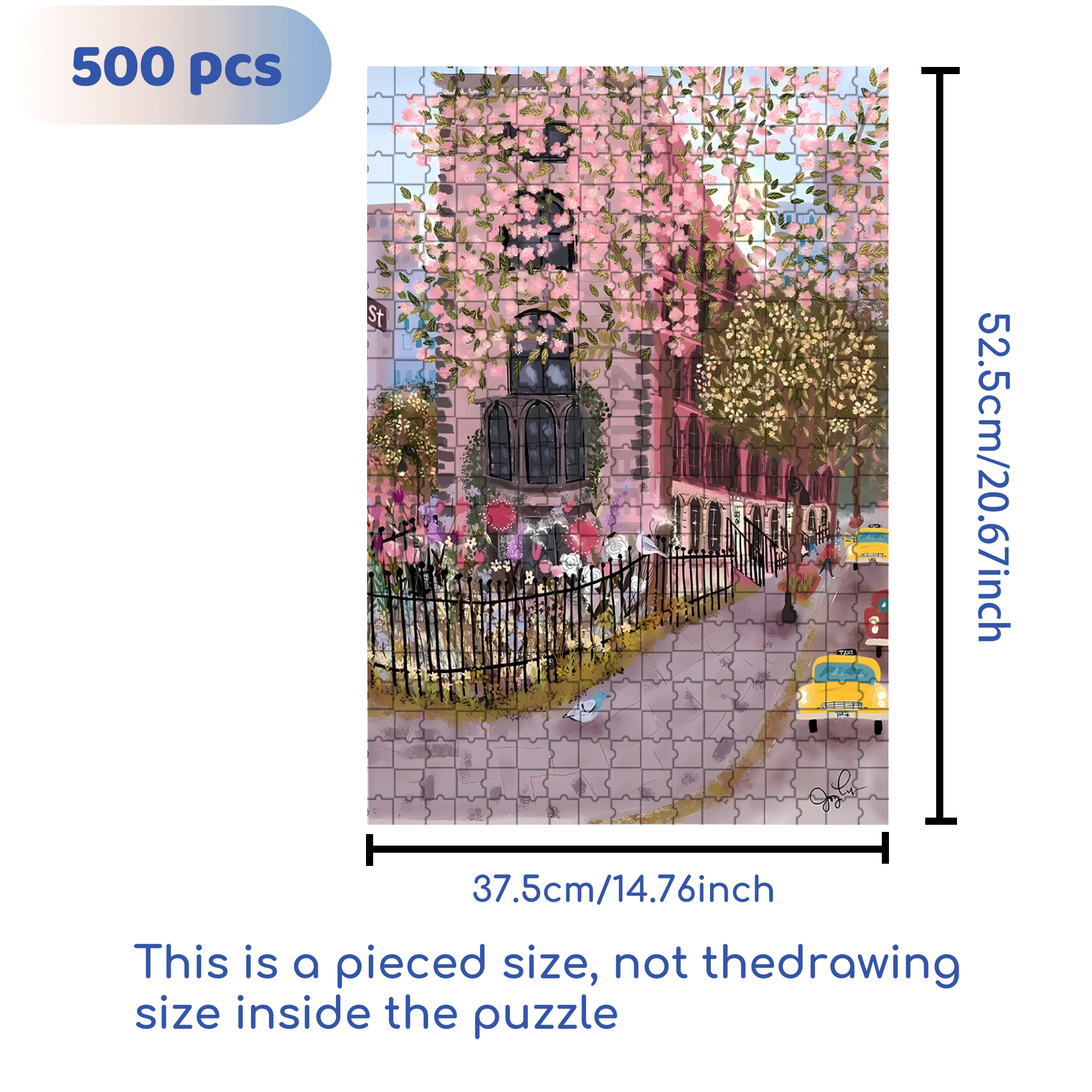Live Your Life In A Gentle Manner 17 500pcs/1000pcs Jigsaw Puzzle, Scratch-Resistant, Interactive Family Game & Brain-Boosting DIY Decor, Perfect for Halloween, Christmas & New Year Gifts, Family Puzzle Game
