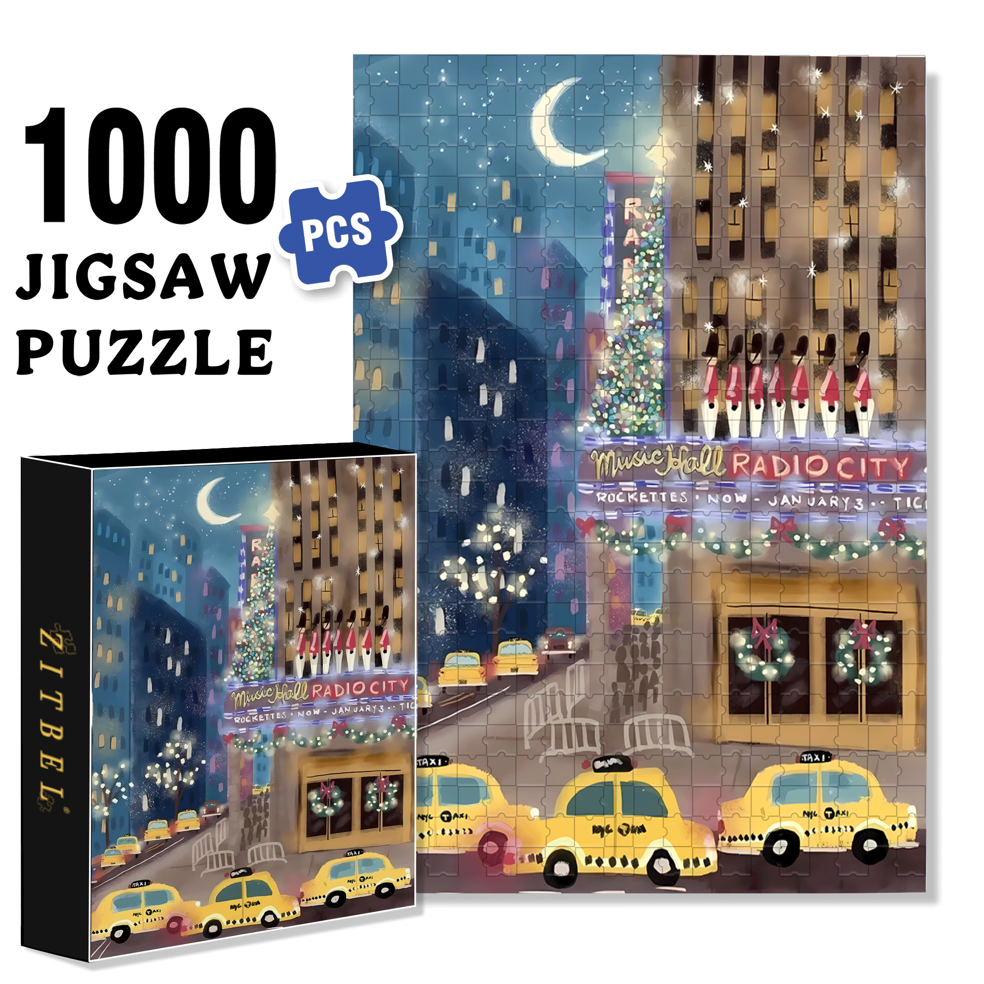 Live Your Life In A Gentle Manner 19 500pcs/1000pcs Jigsaw Puzzle, Scratch-Resistant, Interactive Family Game & Brain-Boosting DIY Decor, Perfect for Halloween, Christmas & New Year Gifts, Family Puzzle Game