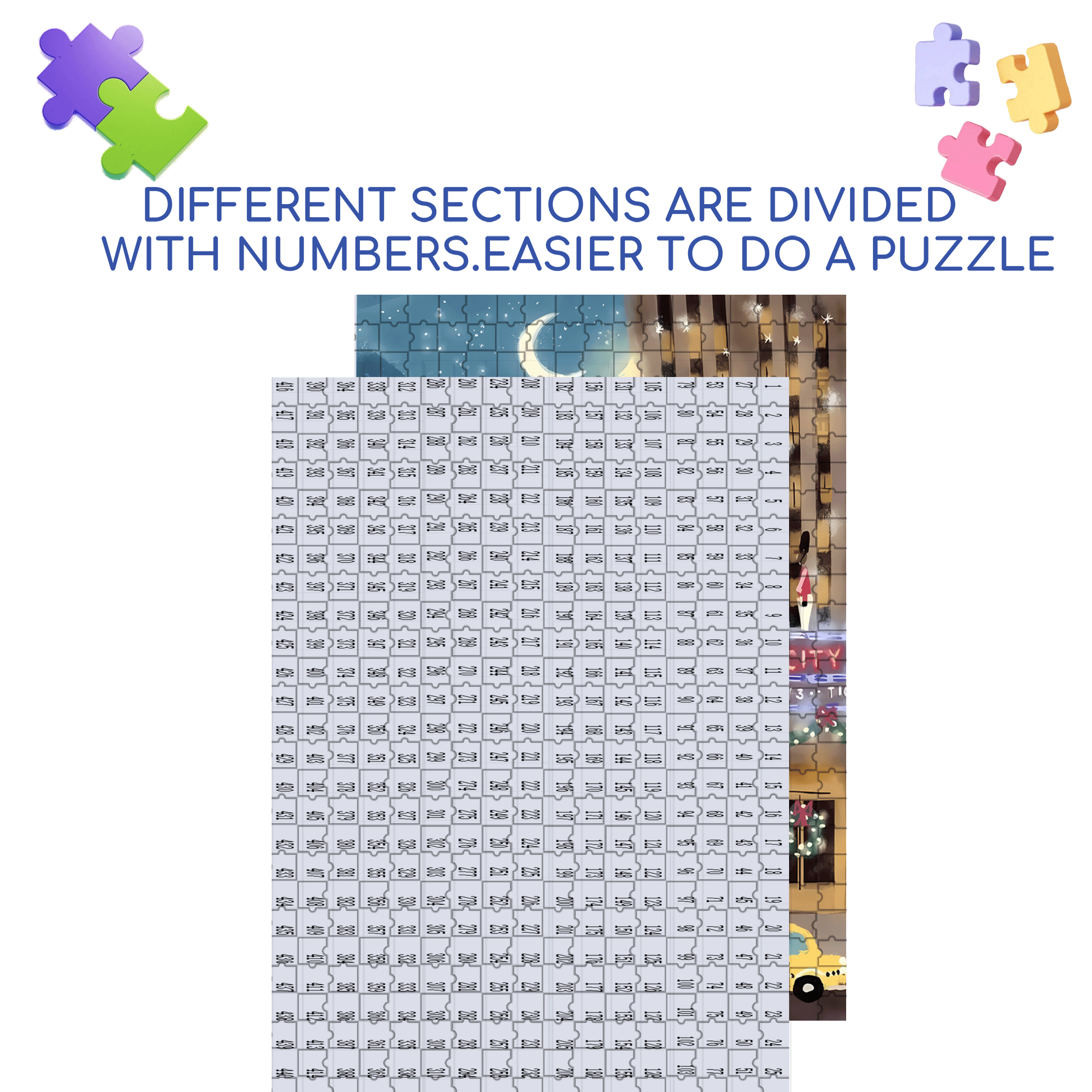 Live Your Life In A Gentle Manner 19 500pcs/1000pcs Jigsaw Puzzle, Scratch-Resistant, Interactive Family Game & Brain-Boosting DIY Decor, Perfect for Halloween, Christmas & New Year Gifts, Family Puzzle Game