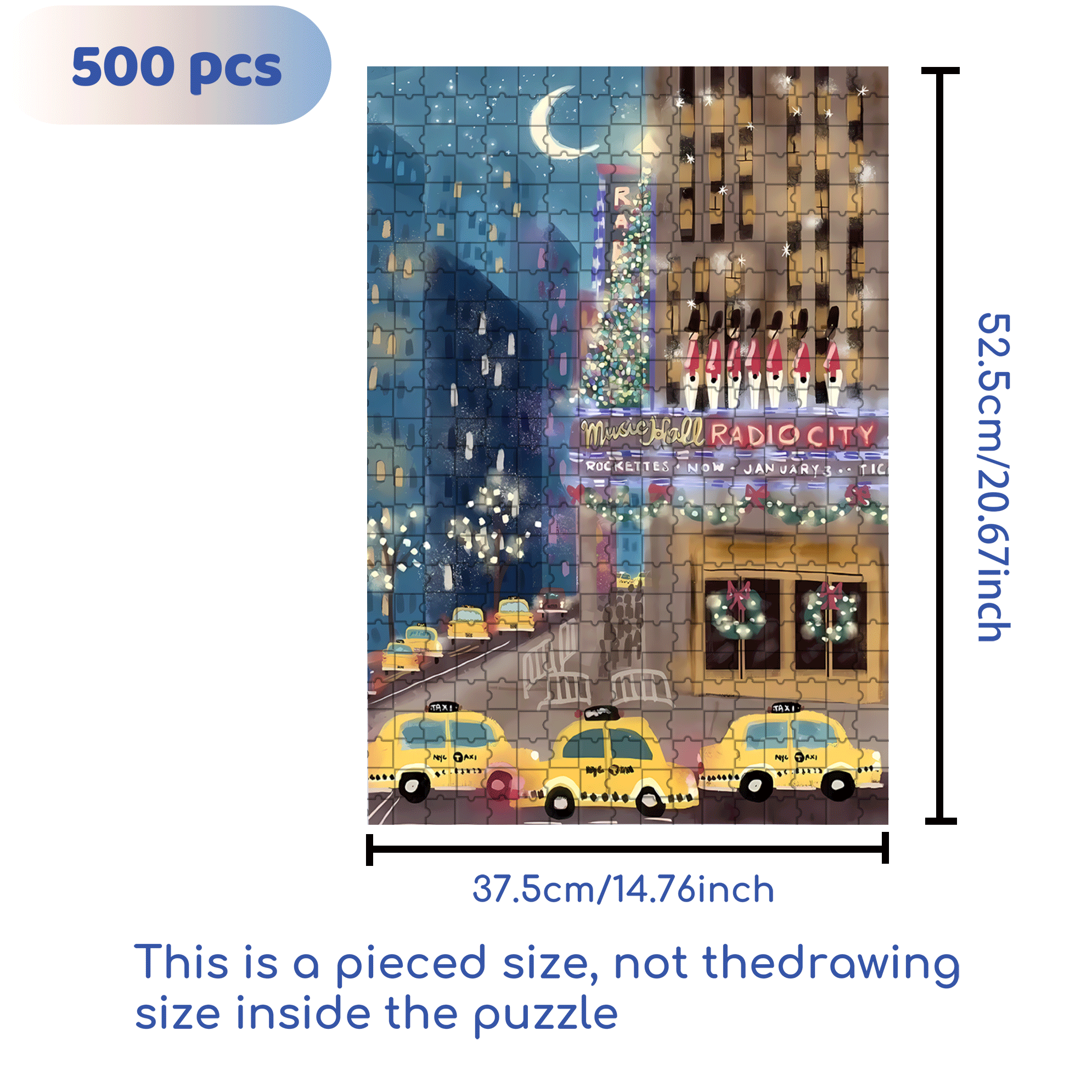 Live Your Life In A Gentle Manner 19 500pcs/1000pcs Jigsaw Puzzle, Scratch-Resistant, Interactive Family Game & Brain-Boosting DIY Decor, Perfect for Halloween, Christmas & New Year Gifts, Family Puzzle Game