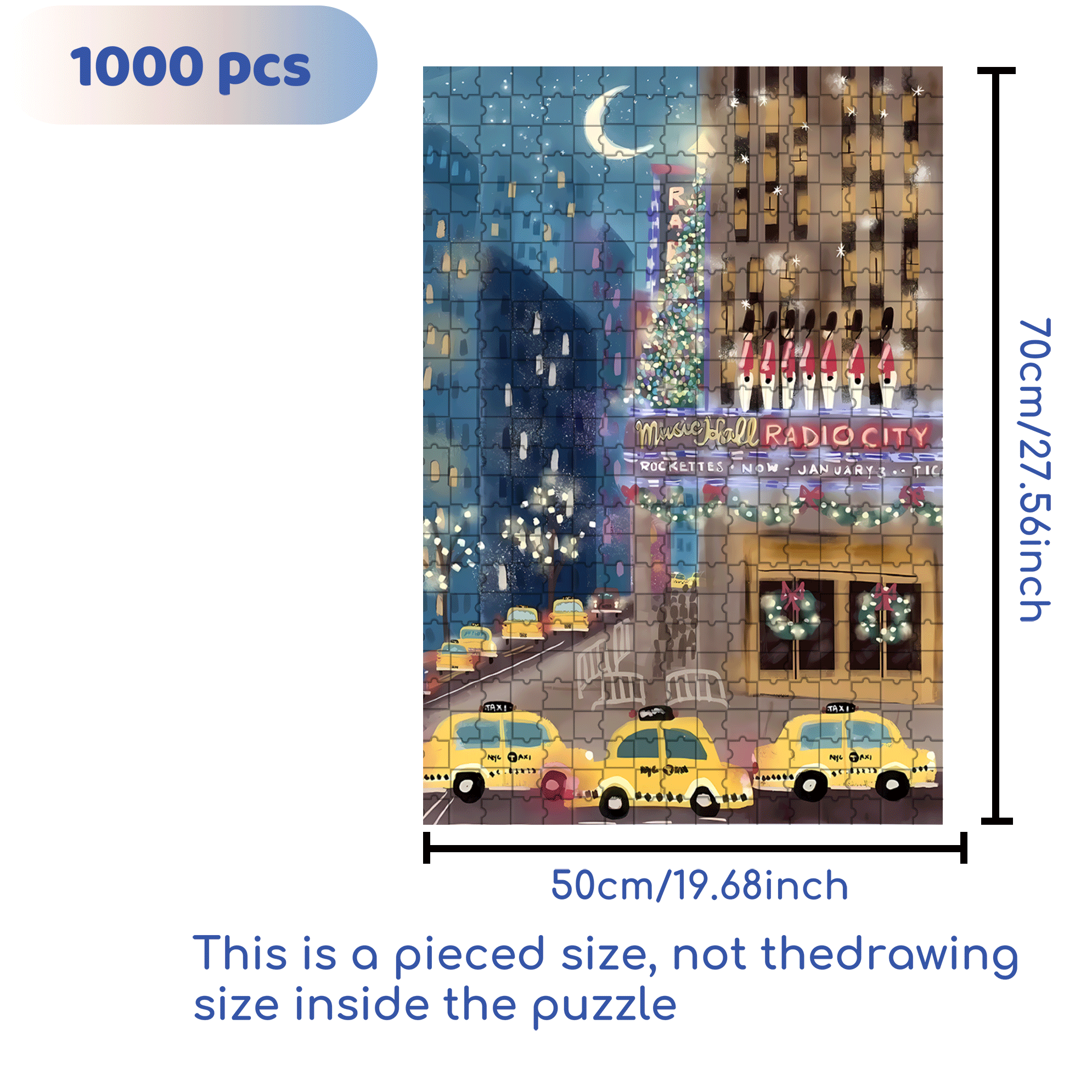 Live Your Life In A Gentle Manner 19 500pcs/1000pcs Jigsaw Puzzle, Scratch-Resistant, Interactive Family Game & Brain-Boosting DIY Decor, Perfect for Halloween, Christmas & New Year Gifts, Family Puzzle Game