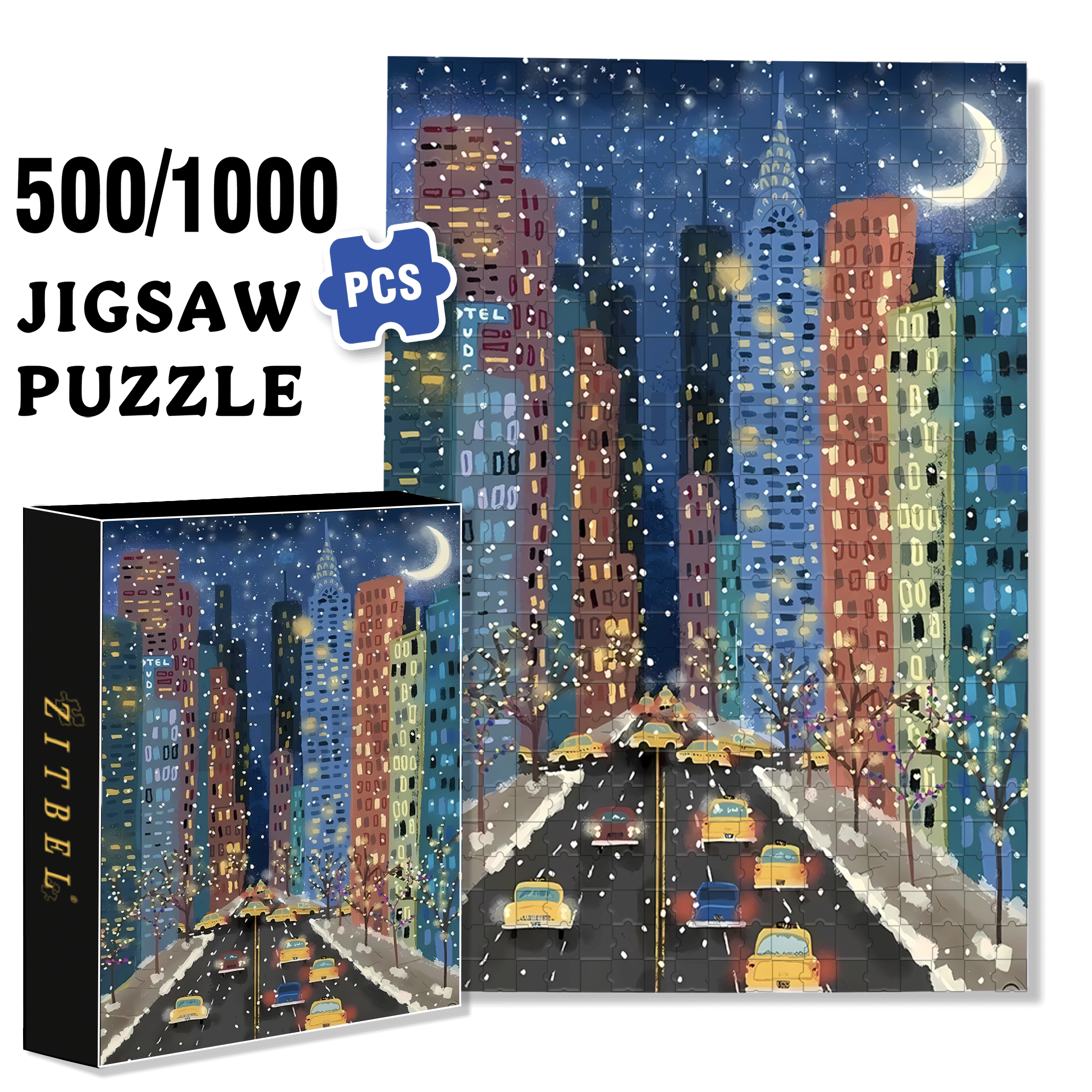 Live Your Life In A Gentle Manner 2 500pcs/1000pcs Jigsaw Puzzle, Scratch-Resistant, Interactive Family Game & Brain-Boosting DIY Decor, Perfect for Halloween, Christmas & New Year Gifts, Family Puzzle Game