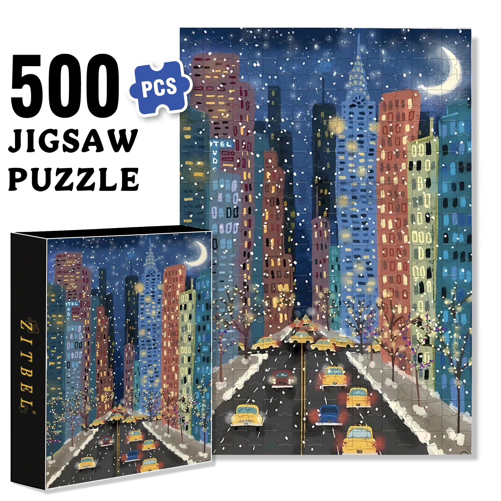 Live Your Life In A Gentle Manner 2 500pcs/1000pcs Jigsaw Puzzle, Scratch-Resistant, Interactive Family Game & Brain-Boosting DIY Decor, Perfect for Halloween, Christmas & New Year Gifts, Family Puzzle Game