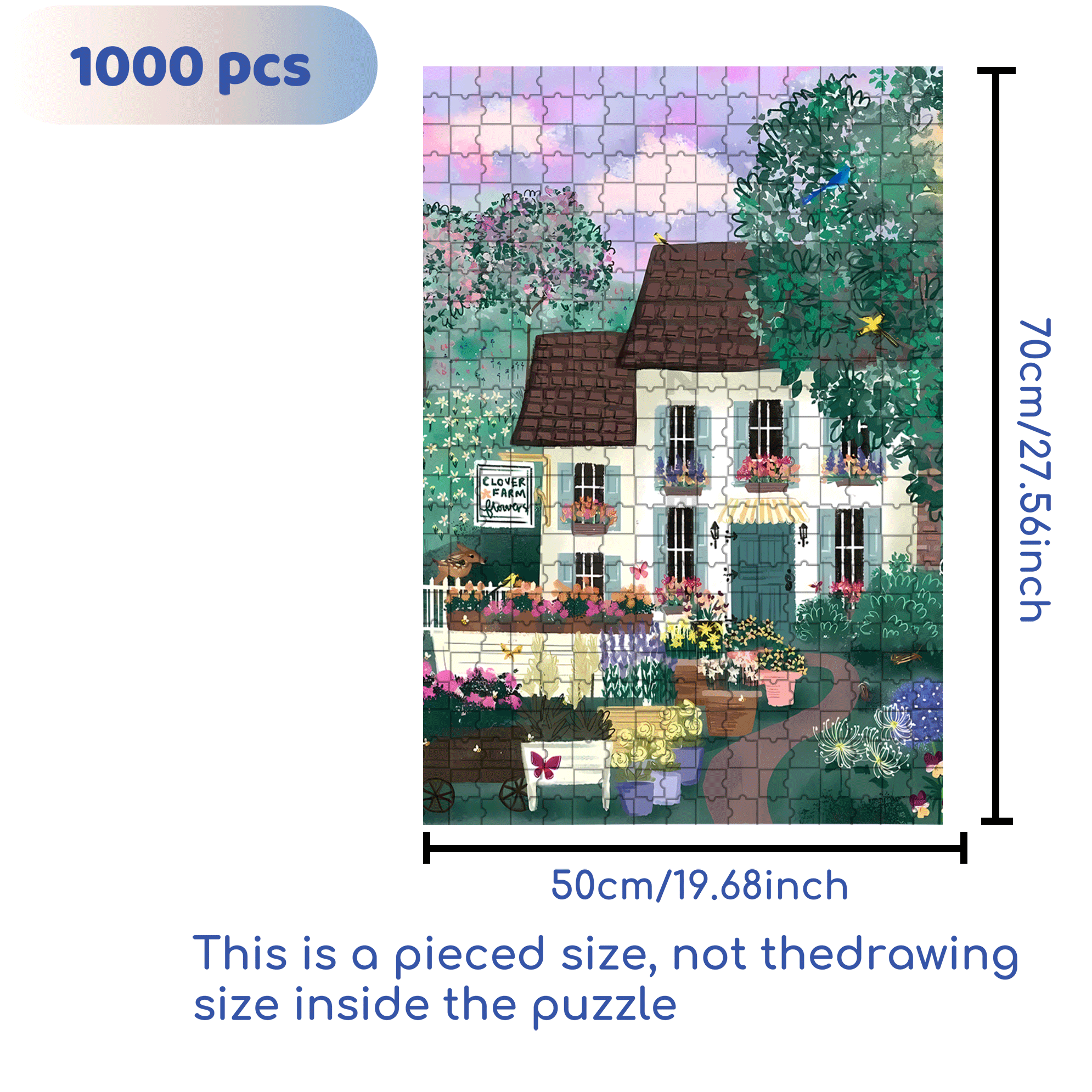 Live Your Life In A Gentle Manner 20 500pcs/1000pcs Jigsaw Puzzle, Scratch-Resistant, Interactive Family Game & Brain-Boosting DIY Decor, Perfect for Halloween, Christmas & New Year Gifts, Family Puzzle Game
