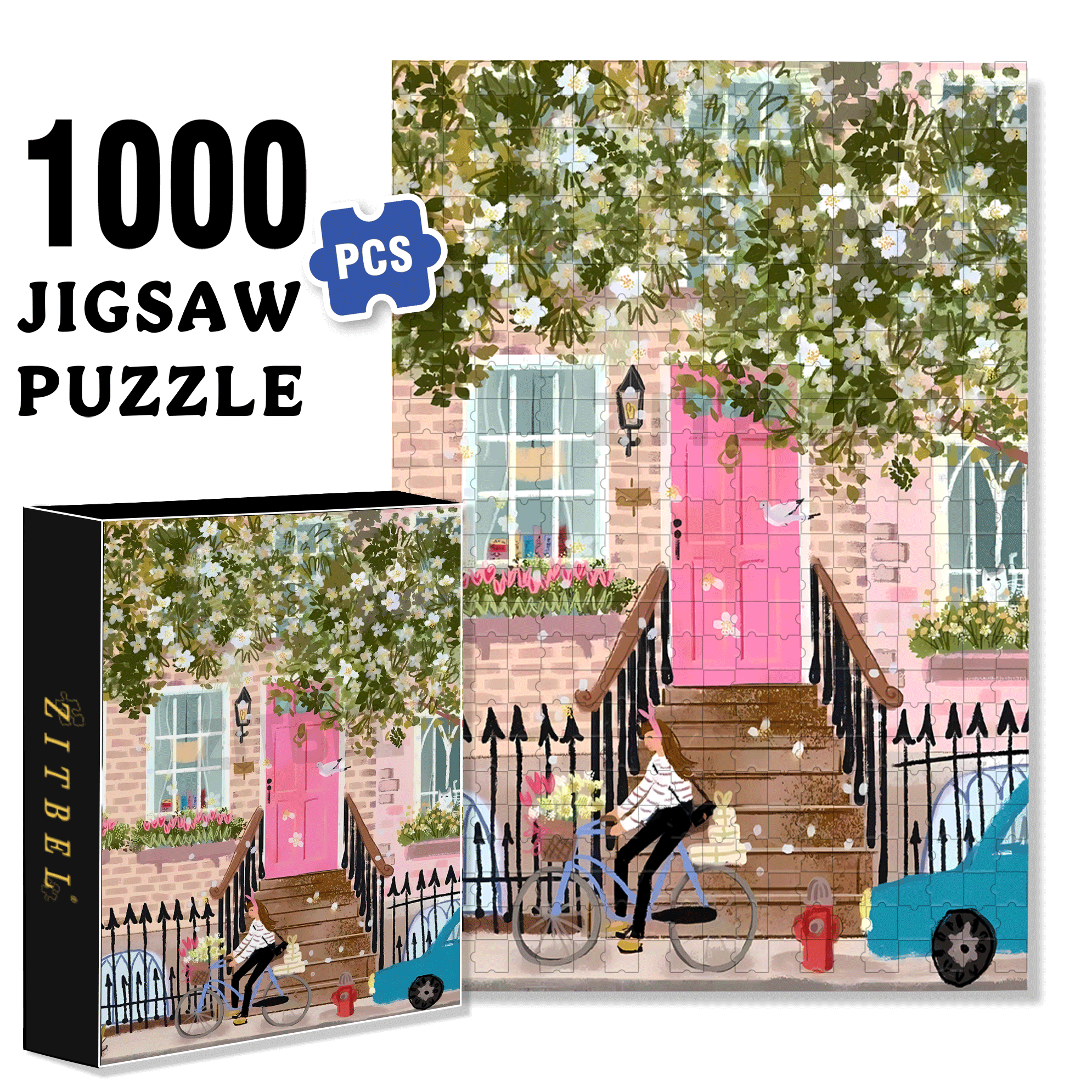 Live Your Life In A Gentle Manner 22 500pcs/1000pcs Jigsaw Puzzle, Scratch-Resistant, Interactive Family Game & Brain-Boosting DIY Decor, Perfect for Halloween, Christmas & New Year Gifts, Family Puzzle Game