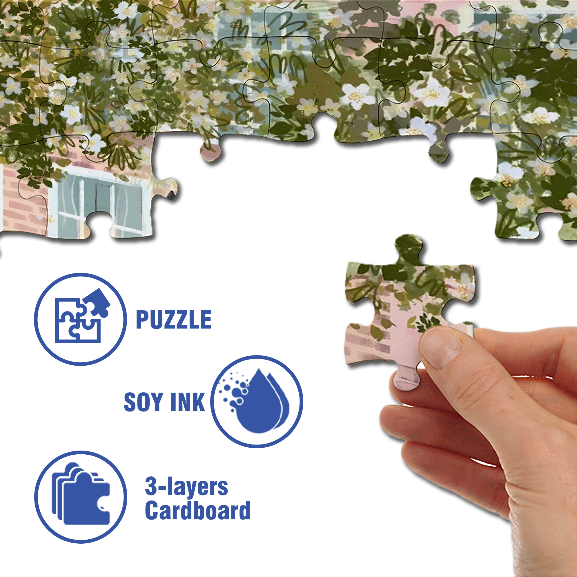 Live Your Life In A Gentle Manner 22 500pcs/1000pcs Jigsaw Puzzle, Scratch-Resistant, Interactive Family Game & Brain-Boosting DIY Decor, Perfect for Halloween, Christmas & New Year Gifts, Family Puzzle Game