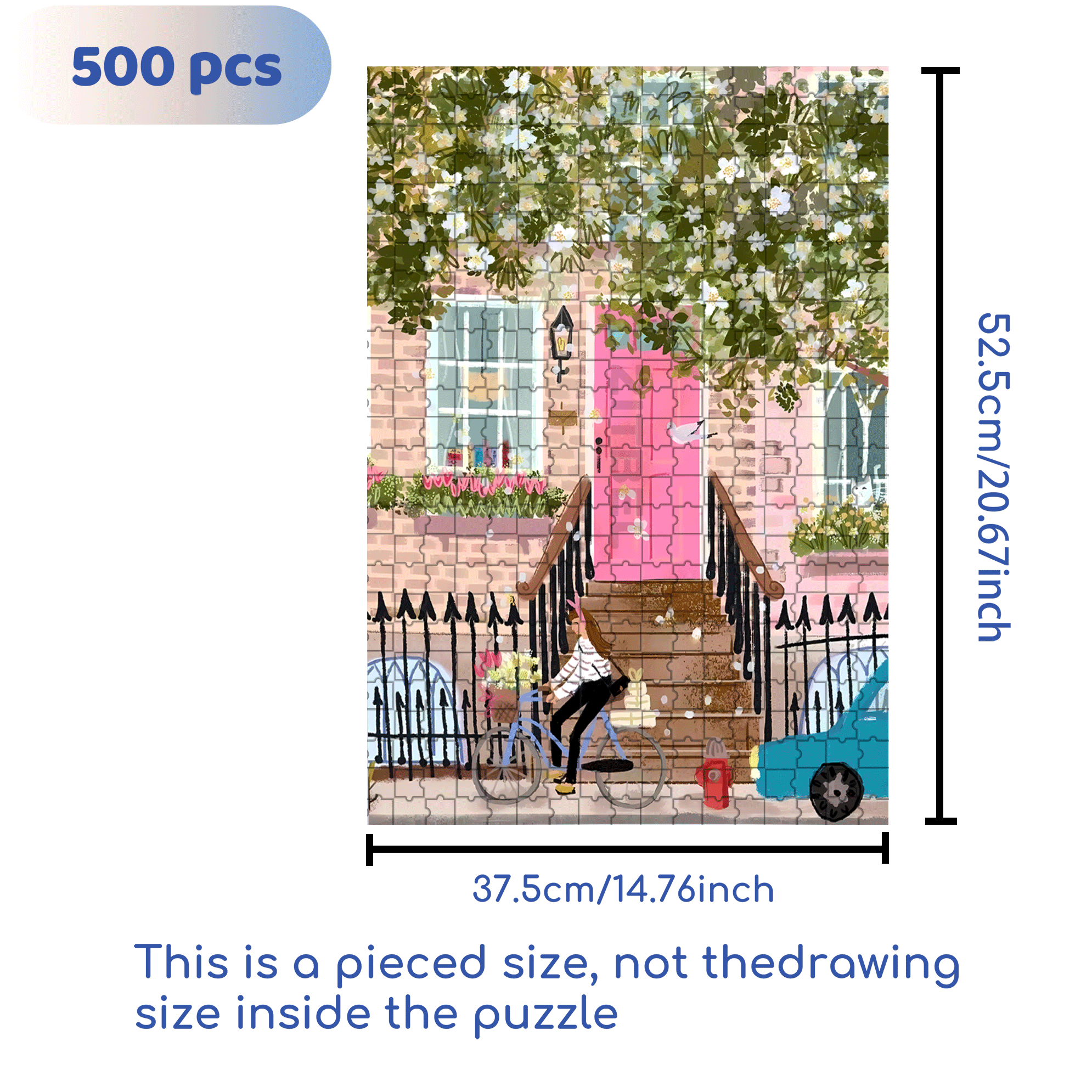 Live Your Life In A Gentle Manner 22 500pcs/1000pcs Jigsaw Puzzle, Scratch-Resistant, Interactive Family Game & Brain-Boosting DIY Decor, Perfect for Halloween, Christmas & New Year Gifts, Family Puzzle Game