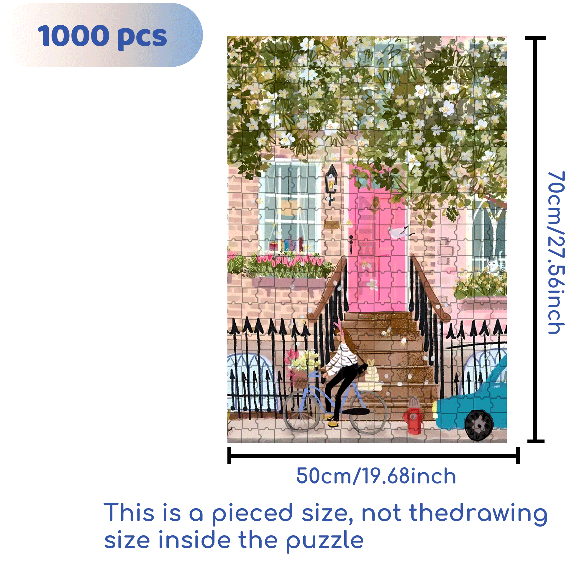 Live Your Life In A Gentle Manner 22 500pcs/1000pcs Jigsaw Puzzle, Scratch-Resistant, Interactive Family Game & Brain-Boosting DIY Decor, Perfect for Halloween, Christmas & New Year Gifts, Family Puzzle Game