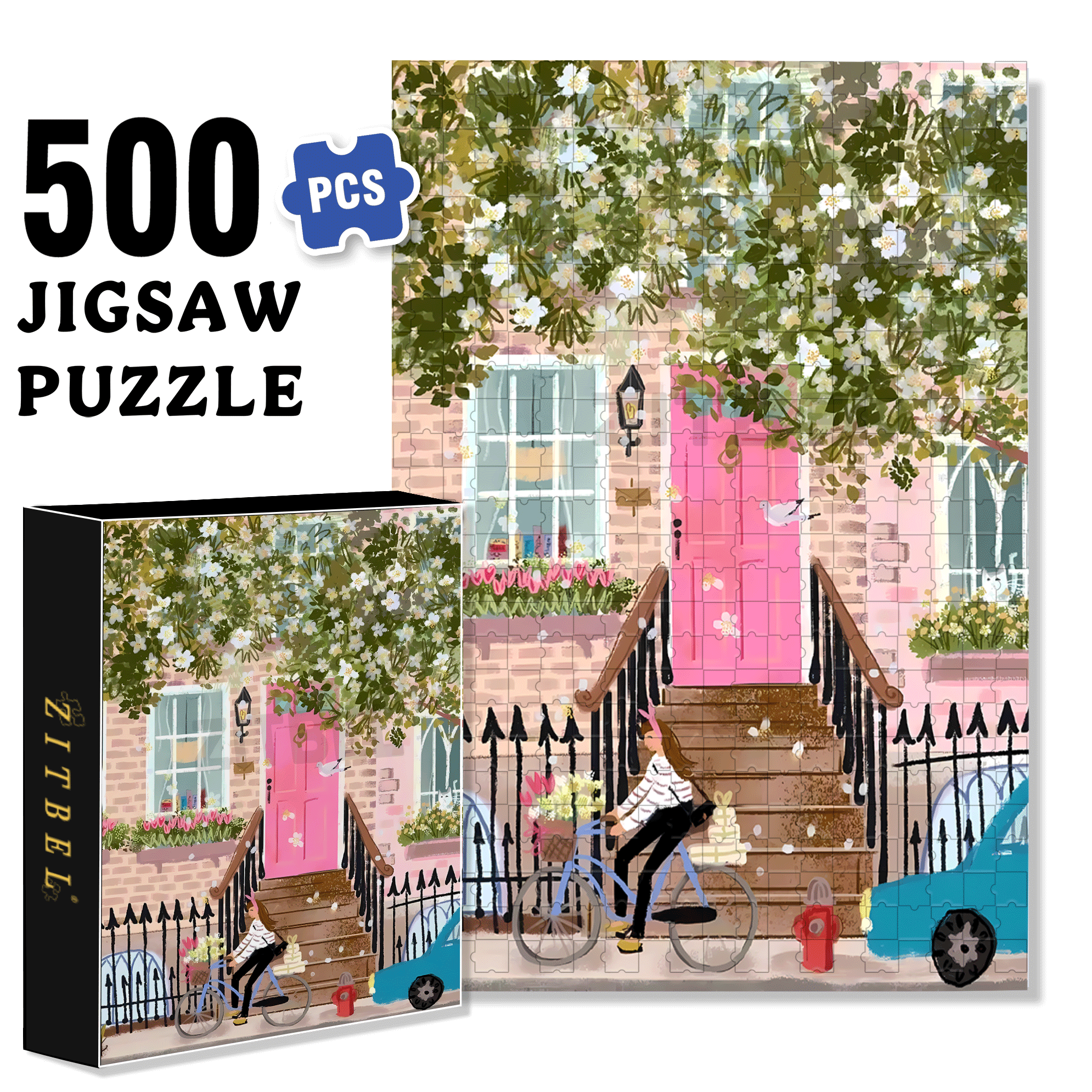 Live Your Life In A Gentle Manner 22 500pcs/1000pcs Jigsaw Puzzle, Scratch-Resistant, Interactive Family Game & Brain-Boosting DIY Decor, Perfect for Halloween, Christmas & New Year Gifts, Family Puzzle Game