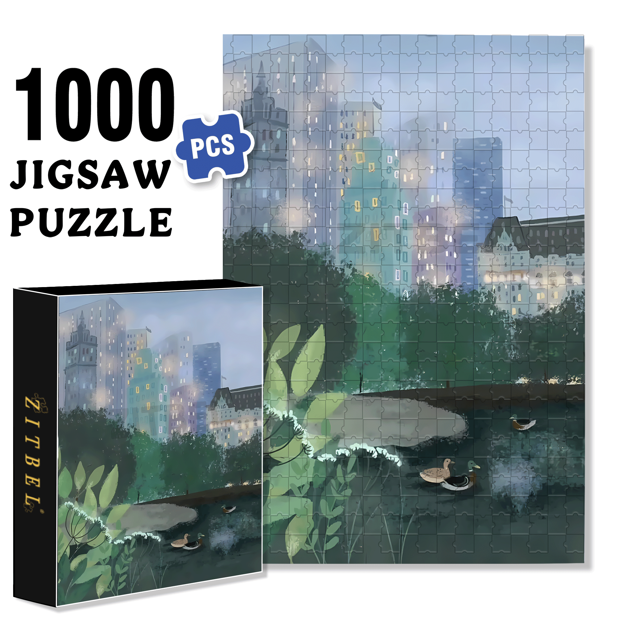 Live Your Life In A Gentle Manner 23 500pcs/1000pcs Jigsaw Puzzle, Scratch-Resistant, Interactive Family Game & Brain-Boosting DIY Decor, Perfect for Halloween, Christmas & New Year Gifts, Family Puzzle Game