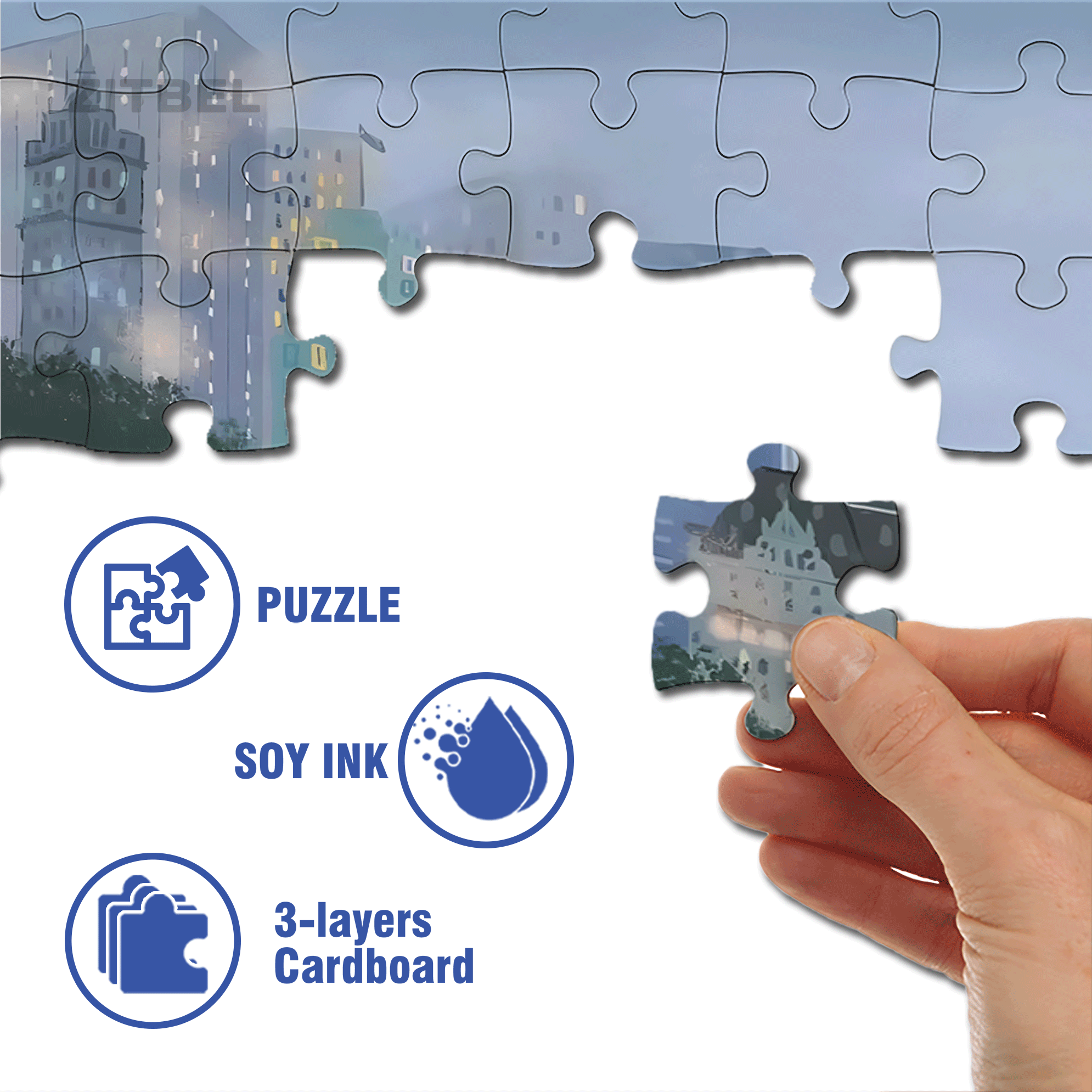 Live Your Life In A Gentle Manner 23 500pcs/1000pcs Jigsaw Puzzle, Scratch-Resistant, Interactive Family Game & Brain-Boosting DIY Decor, Perfect for Halloween, Christmas & New Year Gifts, Family Puzzle Game