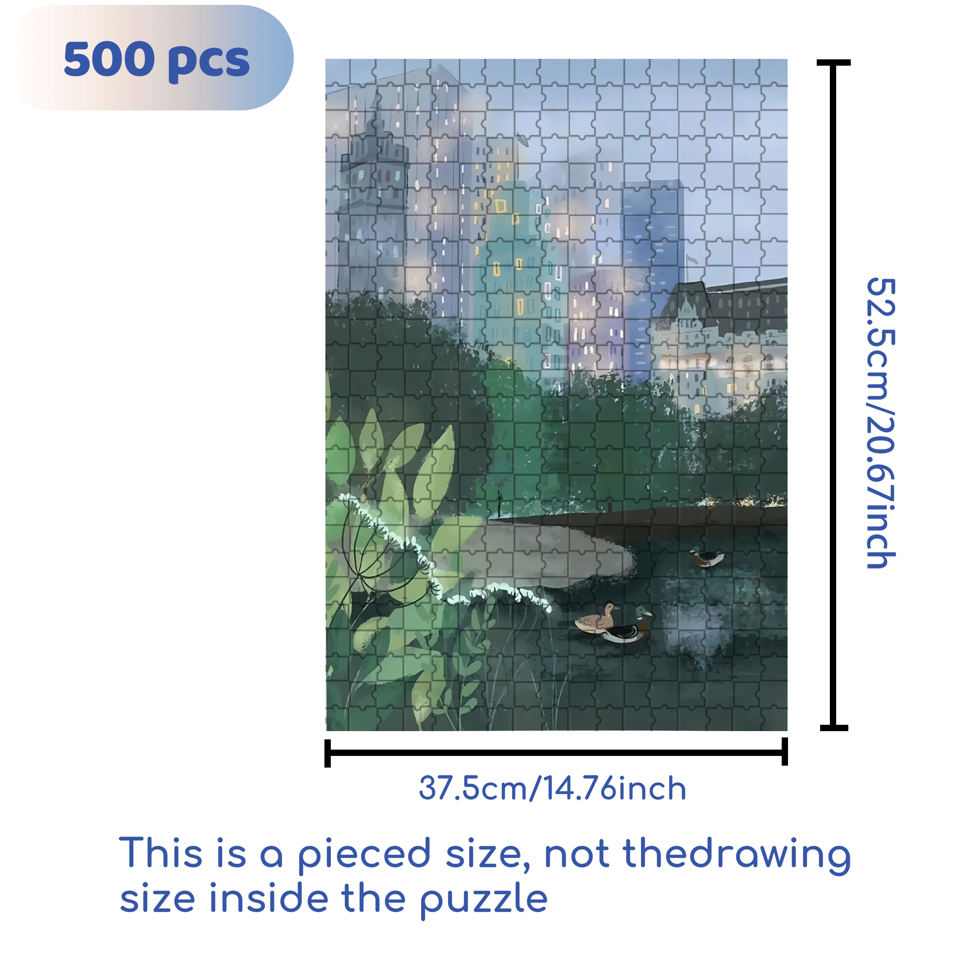 Live Your Life In A Gentle Manner 23 500pcs/1000pcs Jigsaw Puzzle, Scratch-Resistant, Interactive Family Game & Brain-Boosting DIY Decor, Perfect for Halloween, Christmas & New Year Gifts, Family Puzzle Game