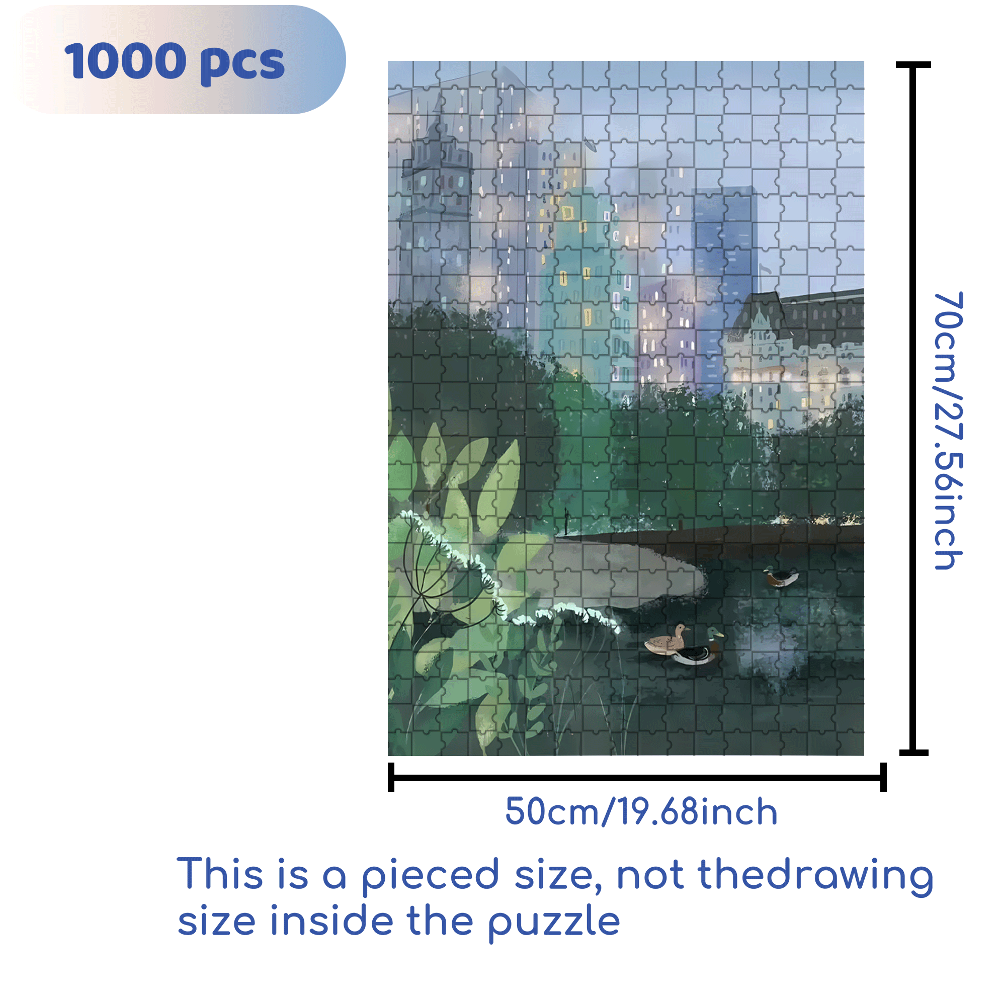 Live Your Life In A Gentle Manner 23 500pcs/1000pcs Jigsaw Puzzle, Scratch-Resistant, Interactive Family Game & Brain-Boosting DIY Decor, Perfect for Halloween, Christmas & New Year Gifts, Family Puzzle Game