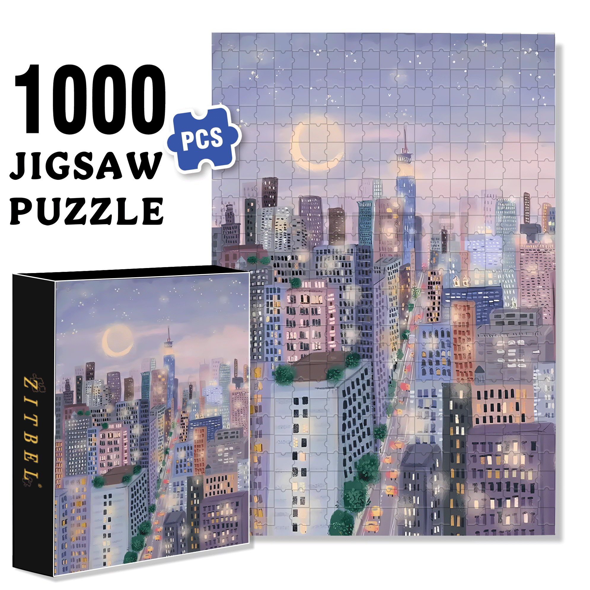 Live Your Life In A Gentle Manner 25 500pcs/1000pcs Jigsaw Puzzle, Scratch-Resistant, Interactive Family Game & Brain-Boosting DIY Decor, Perfect for Halloween, Christmas & New Year Gifts, Family Puzzle Game