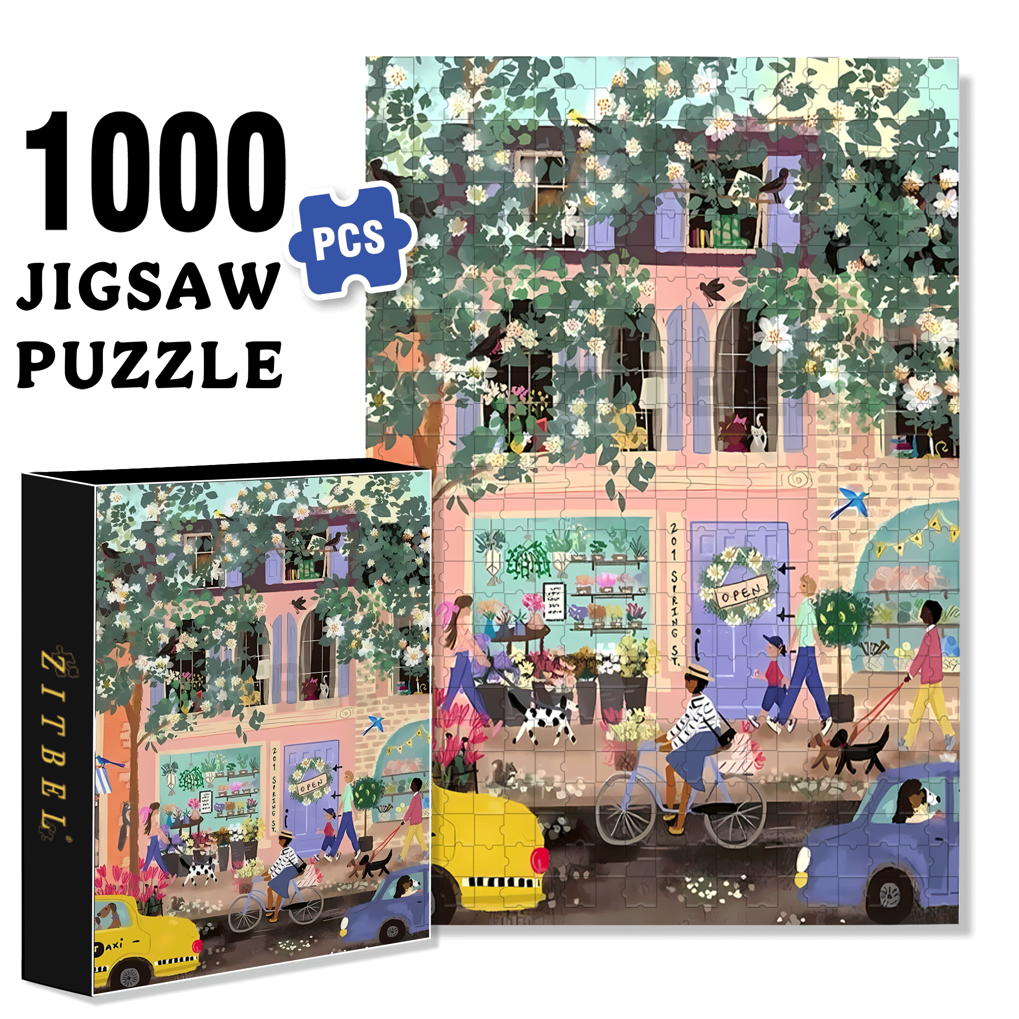 Live Your Life In A Gentle Manner 27 500pcs/1000pcs Jigsaw Puzzle, Scratch-Resistant, Interactive Family Game & Brain-Boosting DIY Decor, Perfect for Halloween, Christmas & New Year Gifts, Family Puzzle Game