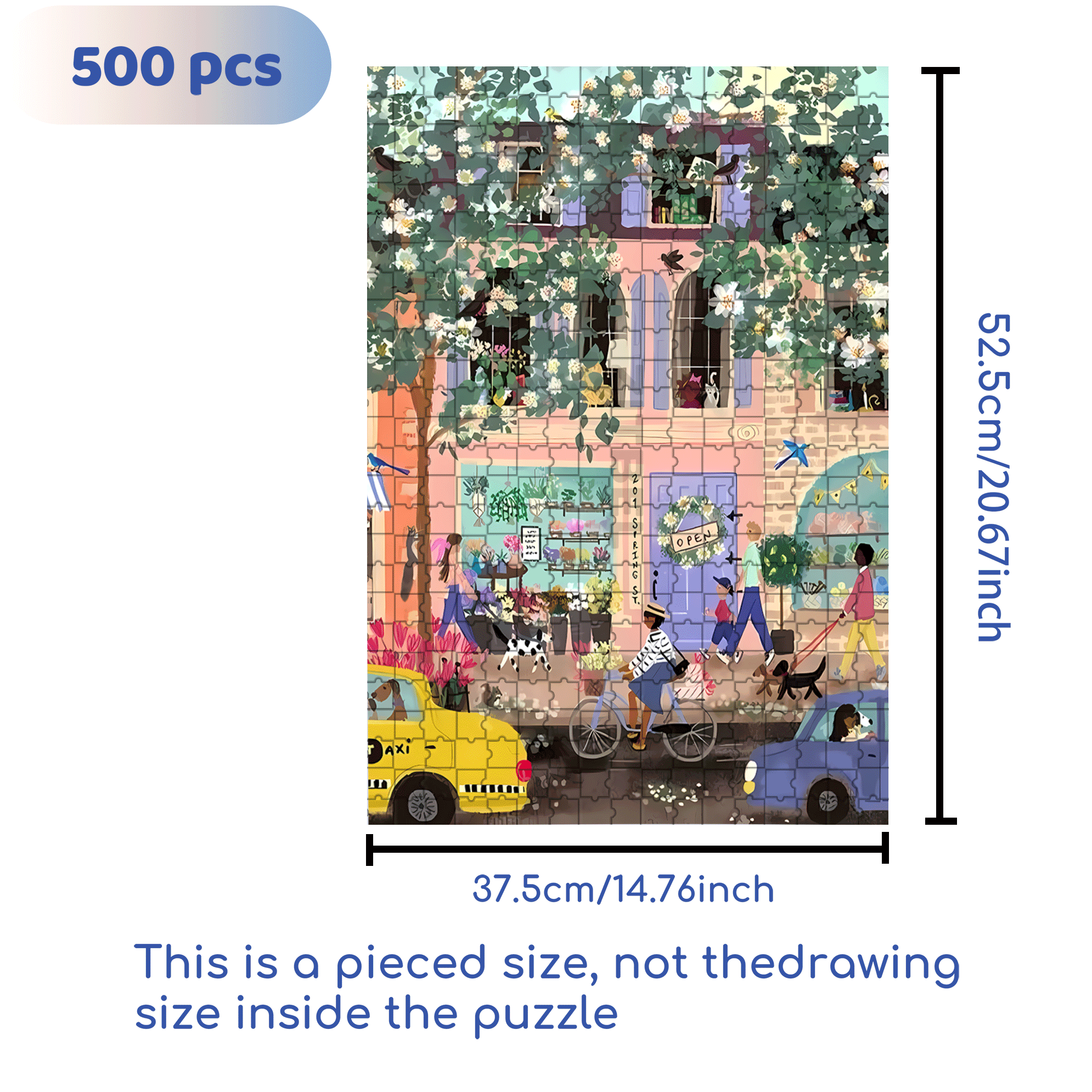 Live Your Life In A Gentle Manner 27 500pcs/1000pcs Jigsaw Puzzle, Scratch-Resistant, Interactive Family Game & Brain-Boosting DIY Decor, Perfect for Halloween, Christmas & New Year Gifts, Family Puzzle Game