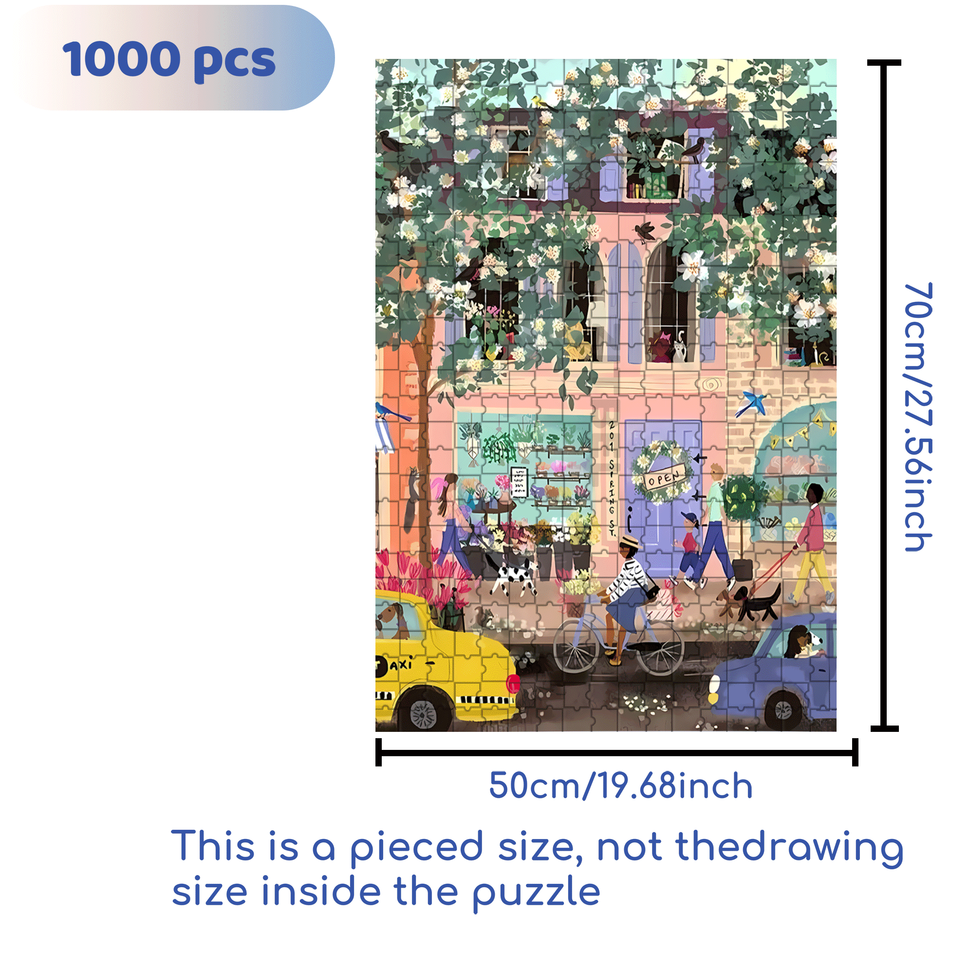 Live Your Life In A Gentle Manner 27 500pcs/1000pcs Jigsaw Puzzle, Scratch-Resistant, Interactive Family Game & Brain-Boosting DIY Decor, Perfect for Halloween, Christmas & New Year Gifts, Family Puzzle Game