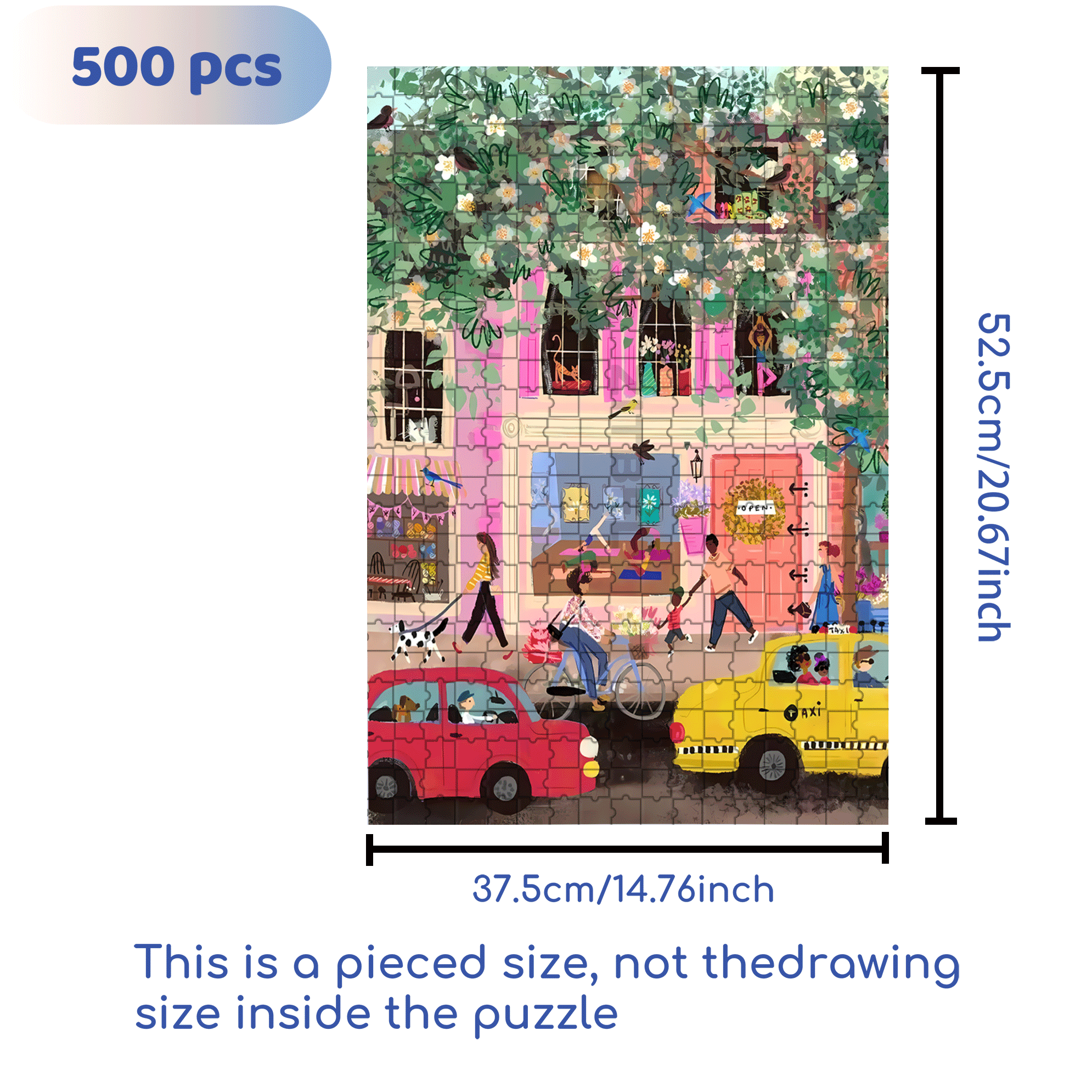 Live Your Life In A Gentle Manner 28 500pcs/1000pcs Jigsaw Puzzle, Scratch-Resistant, Interactive Family Game & Brain-Boosting DIY Decor, Perfect for Halloween, Christmas & New Year Gifts, Family Puzzle Game