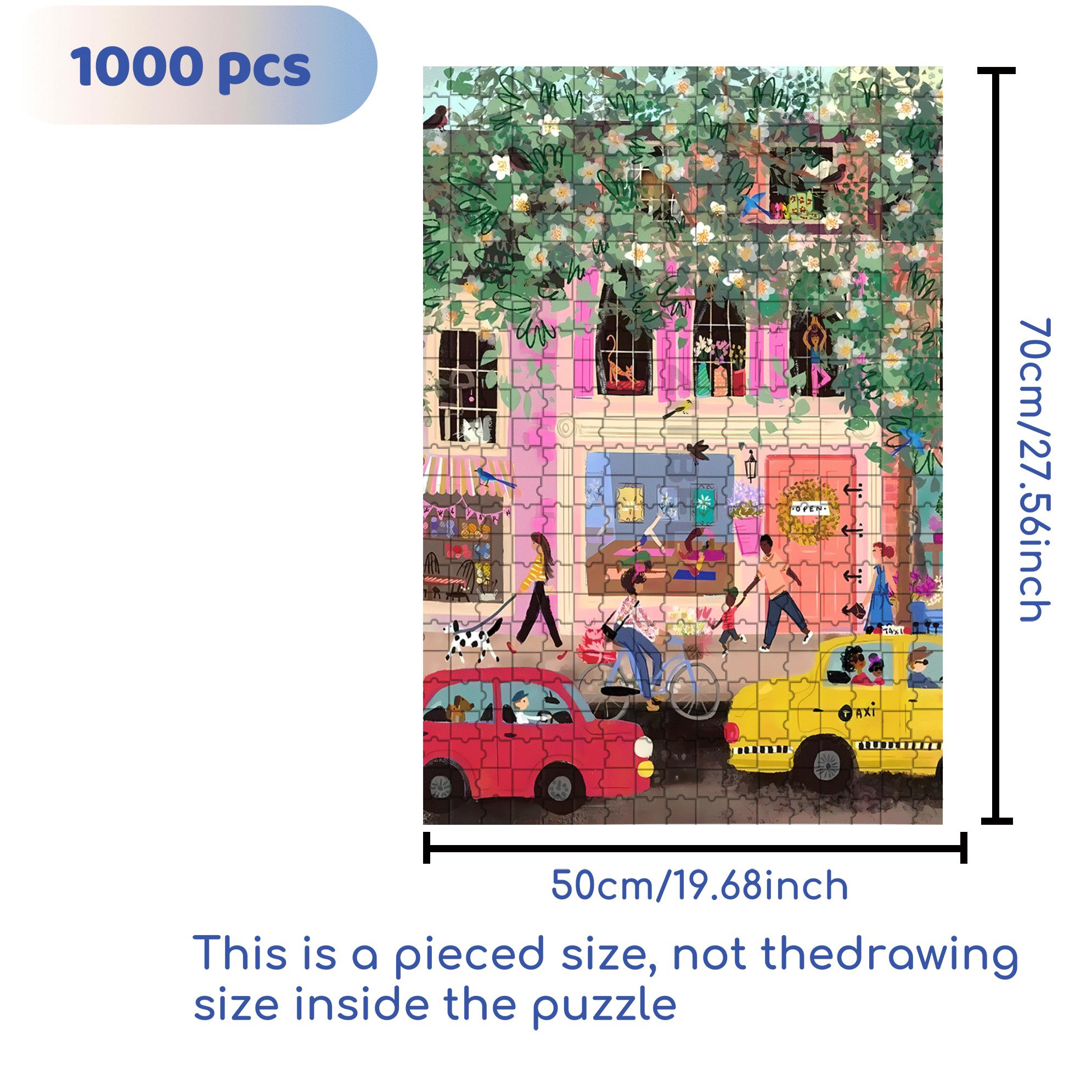 Live Your Life In A Gentle Manner 28 500pcs/1000pcs Jigsaw Puzzle, Scratch-Resistant, Interactive Family Game & Brain-Boosting DIY Decor, Perfect for Halloween, Christmas & New Year Gifts, Family Puzzle Game