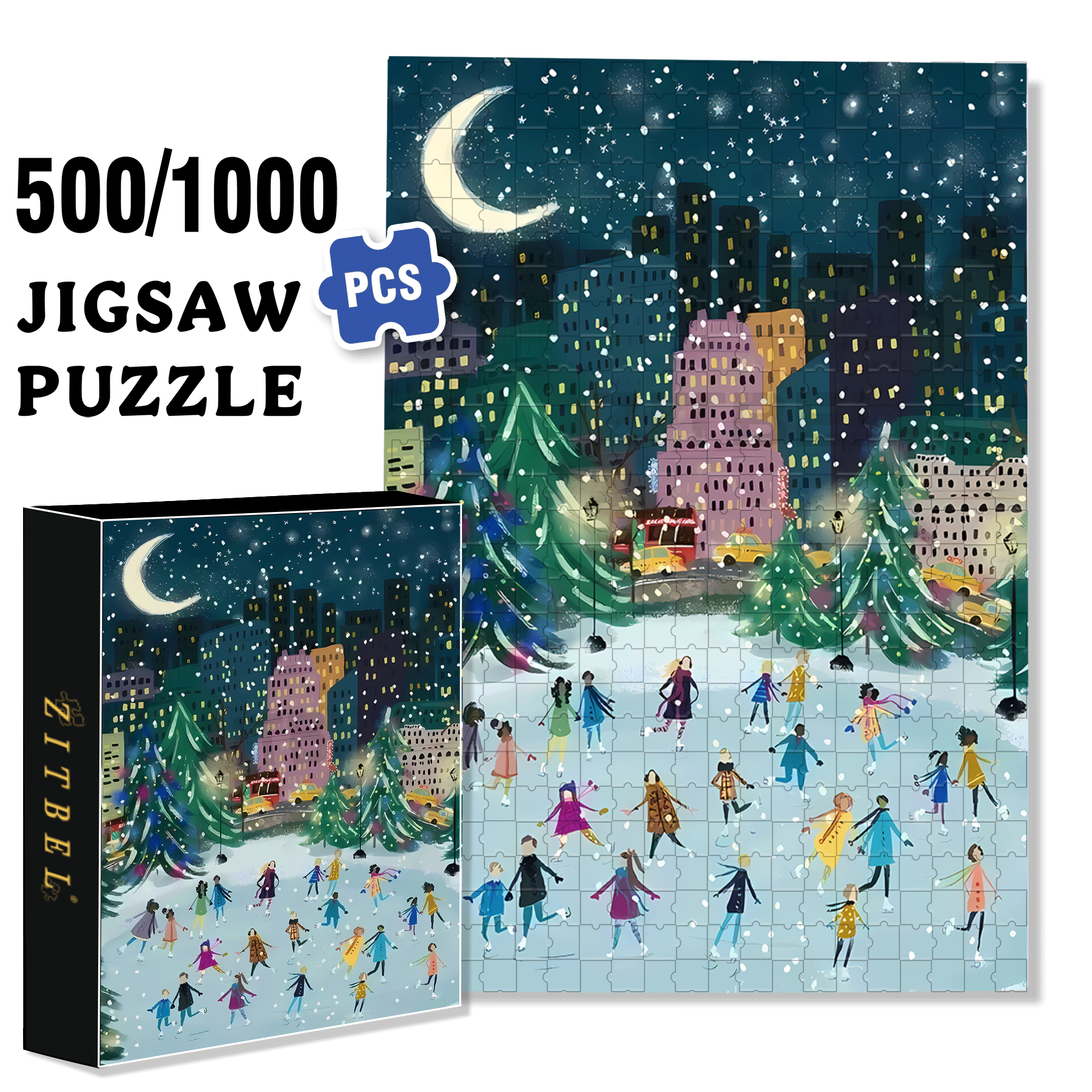 Live Your Life In A Gentle Manner 29 500pcs/1000pcs Jigsaw Puzzle, Scratch-Resistant, Interactive Family Game & Brain-Boosting DIY Decor, Perfect for Halloween, Christmas & New Year Gifts, Family Puzzle Game