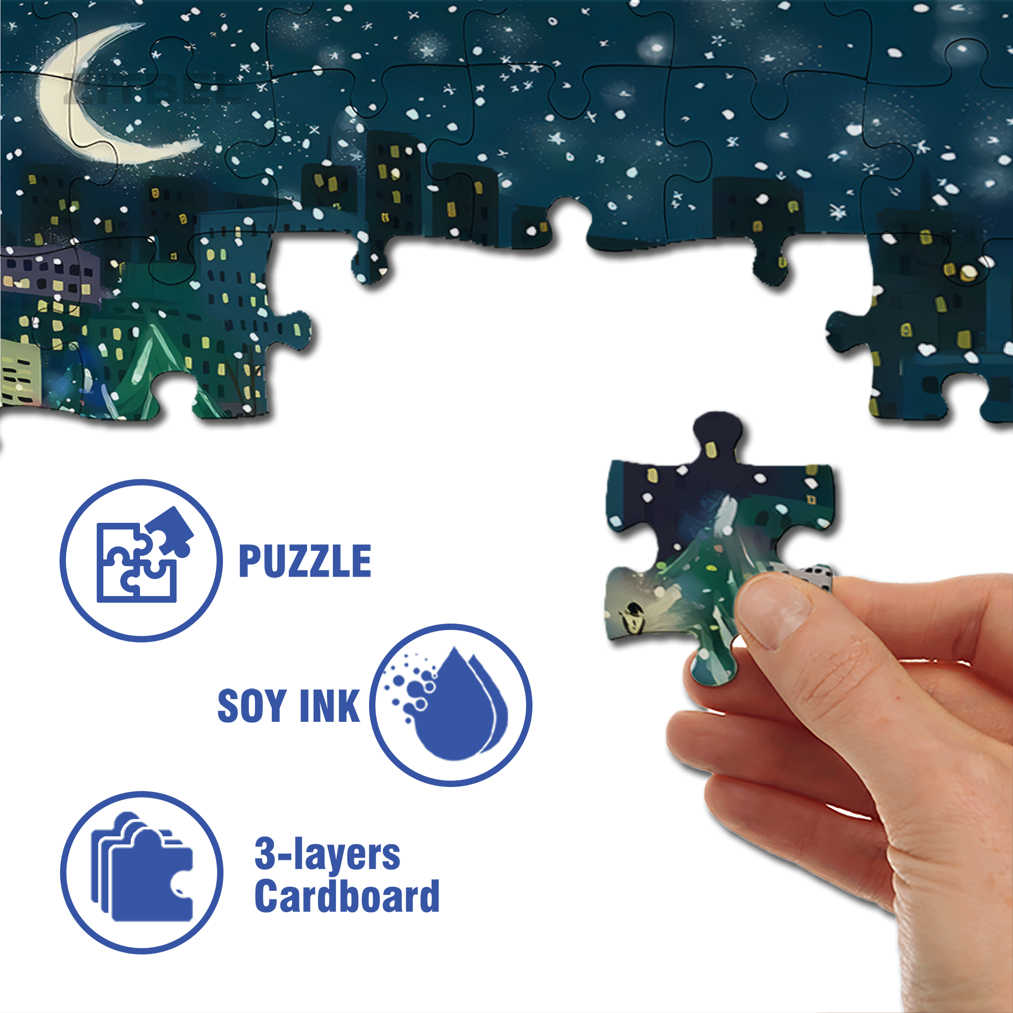 Live Your Life In A Gentle Manner 29 500pcs/1000pcs Jigsaw Puzzle, Scratch-Resistant, Interactive Family Game & Brain-Boosting DIY Decor, Perfect for Halloween, Christmas & New Year Gifts, Family Puzzle Game