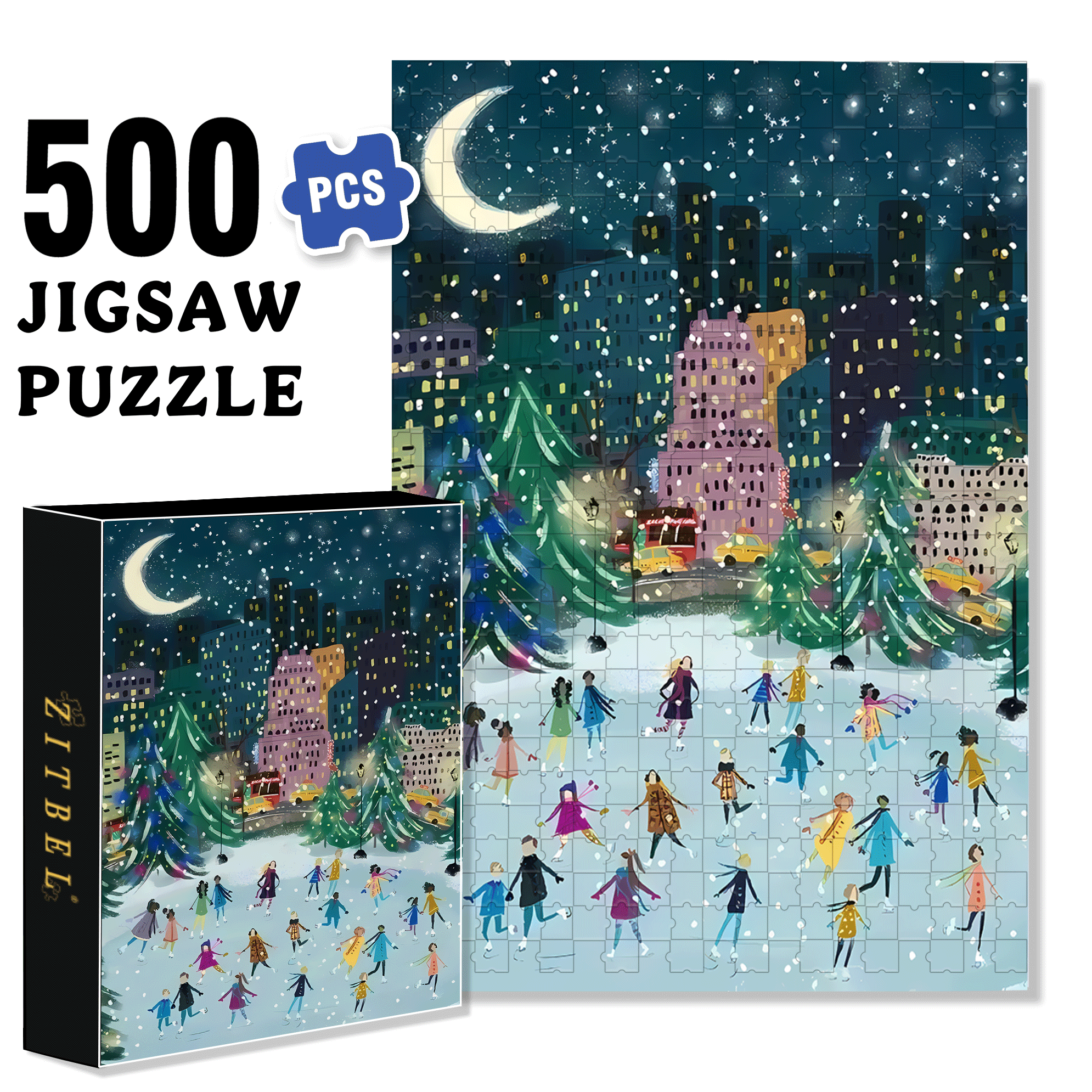 Live Your Life In A Gentle Manner 29 500pcs/1000pcs Jigsaw Puzzle, Scratch-Resistant, Interactive Family Game & Brain-Boosting DIY Decor, Perfect for Halloween, Christmas & New Year Gifts, Family Puzzle Game