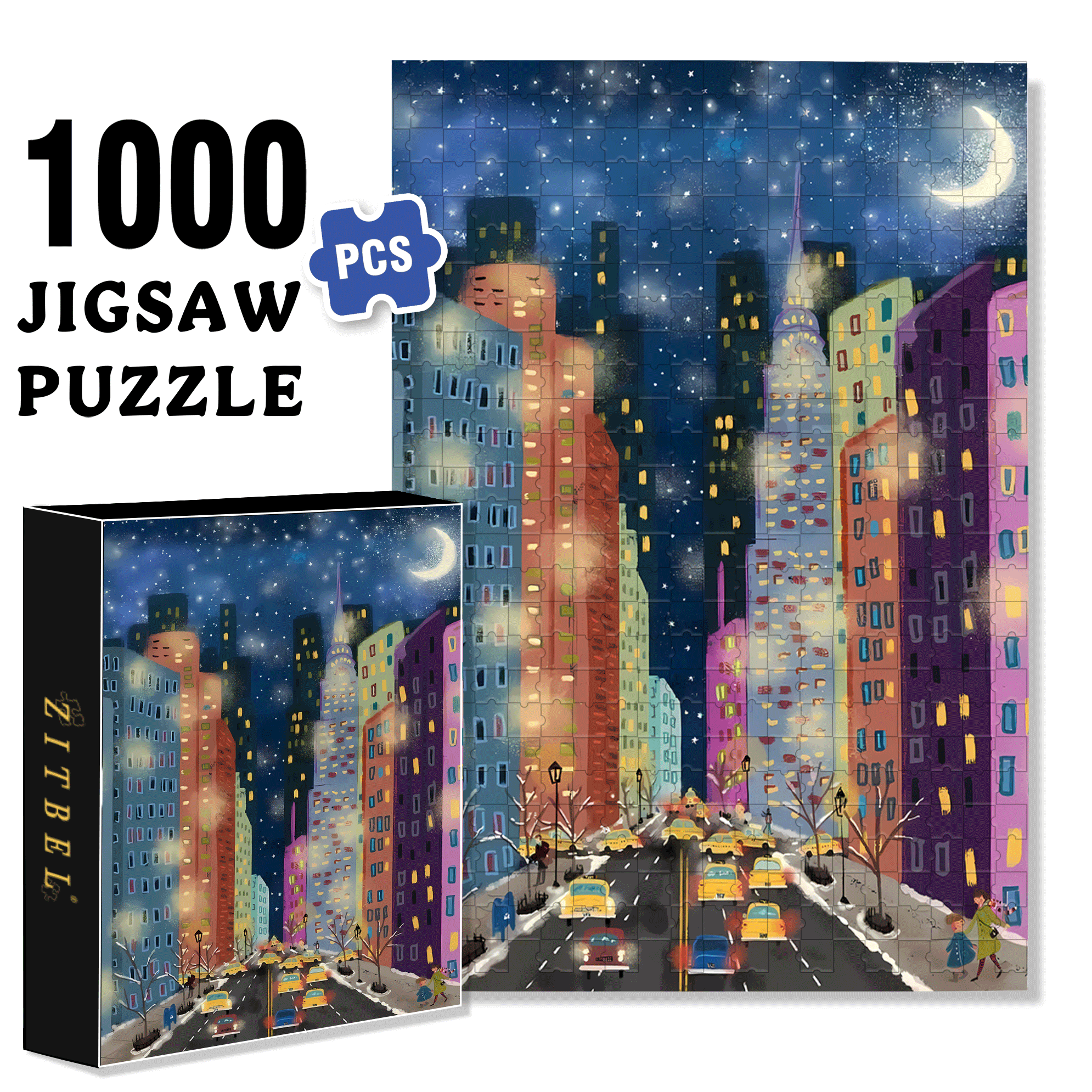 Live Your Life In A Gentle Manner 3 500pcs/1000pcs Jigsaw Puzzle, Scratch-Resistant, Interactive Family Game & Brain-Boosting DIY Decor, Perfect for Halloween, Christmas & New Year Gifts, Family Puzzle Game