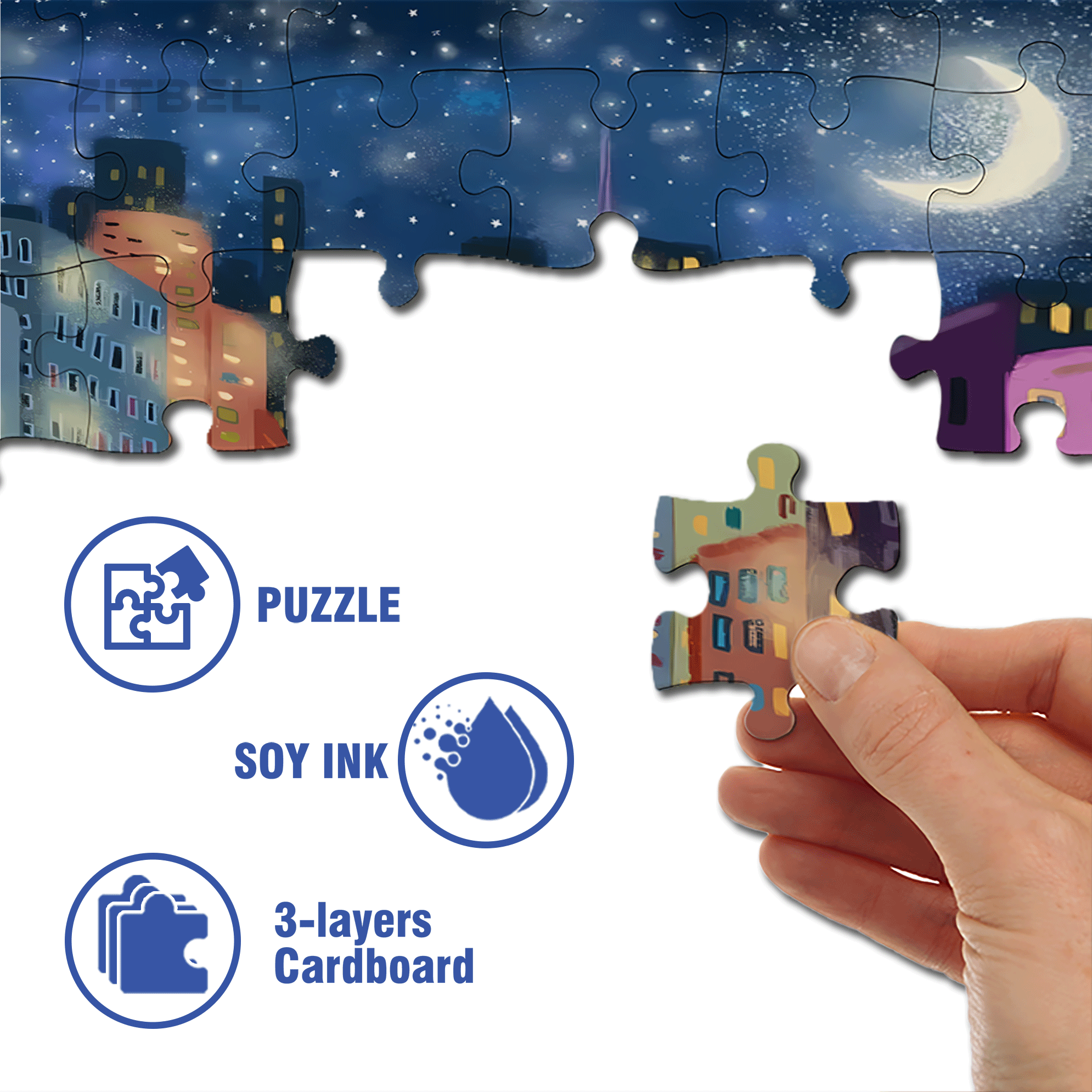 Live Your Life In A Gentle Manner 3 500pcs/1000pcs Jigsaw Puzzle, Scratch-Resistant, Interactive Family Game & Brain-Boosting DIY Decor, Perfect for Halloween, Christmas & New Year Gifts, Family Puzzle Game