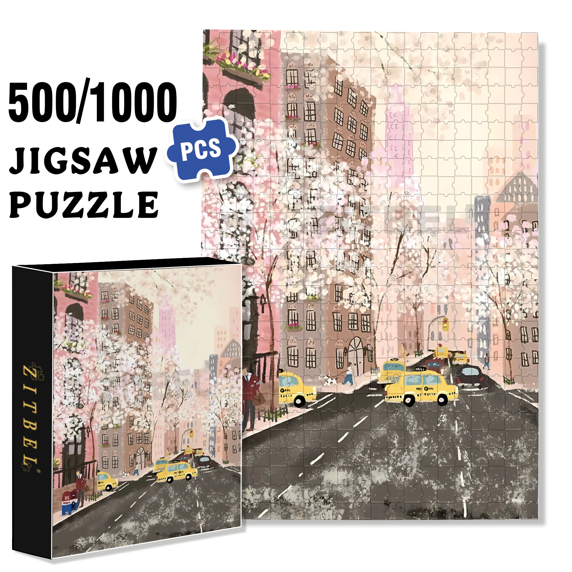 Live Your Life In A Gentle Manner 4 500pcs/1000pcs Jigsaw Puzzle, Scratch-Resistant, Interactive Family Game & Brain-Boosting DIY Decor, Perfect for Halloween, Christmas & New Year Gifts, Family Puzzle Game