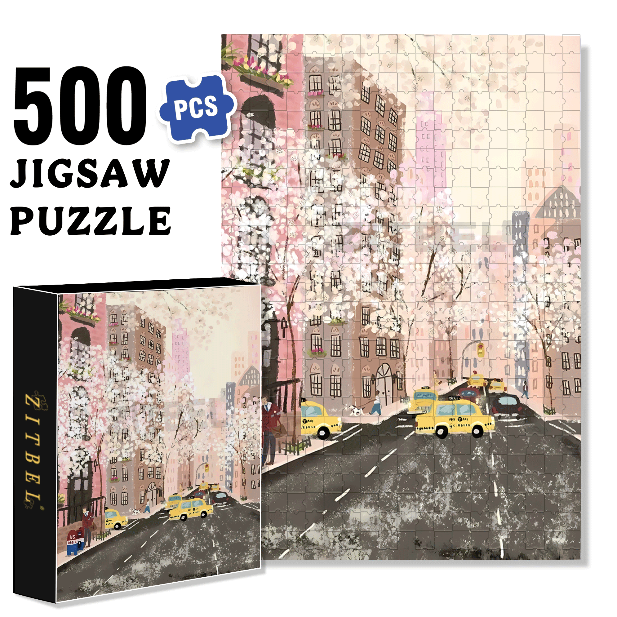 Live Your Life In A Gentle Manner 4 500pcs/1000pcs Jigsaw Puzzle, Scratch-Resistant, Interactive Family Game & Brain-Boosting DIY Decor, Perfect for Halloween, Christmas & New Year Gifts, Family Puzzle Game