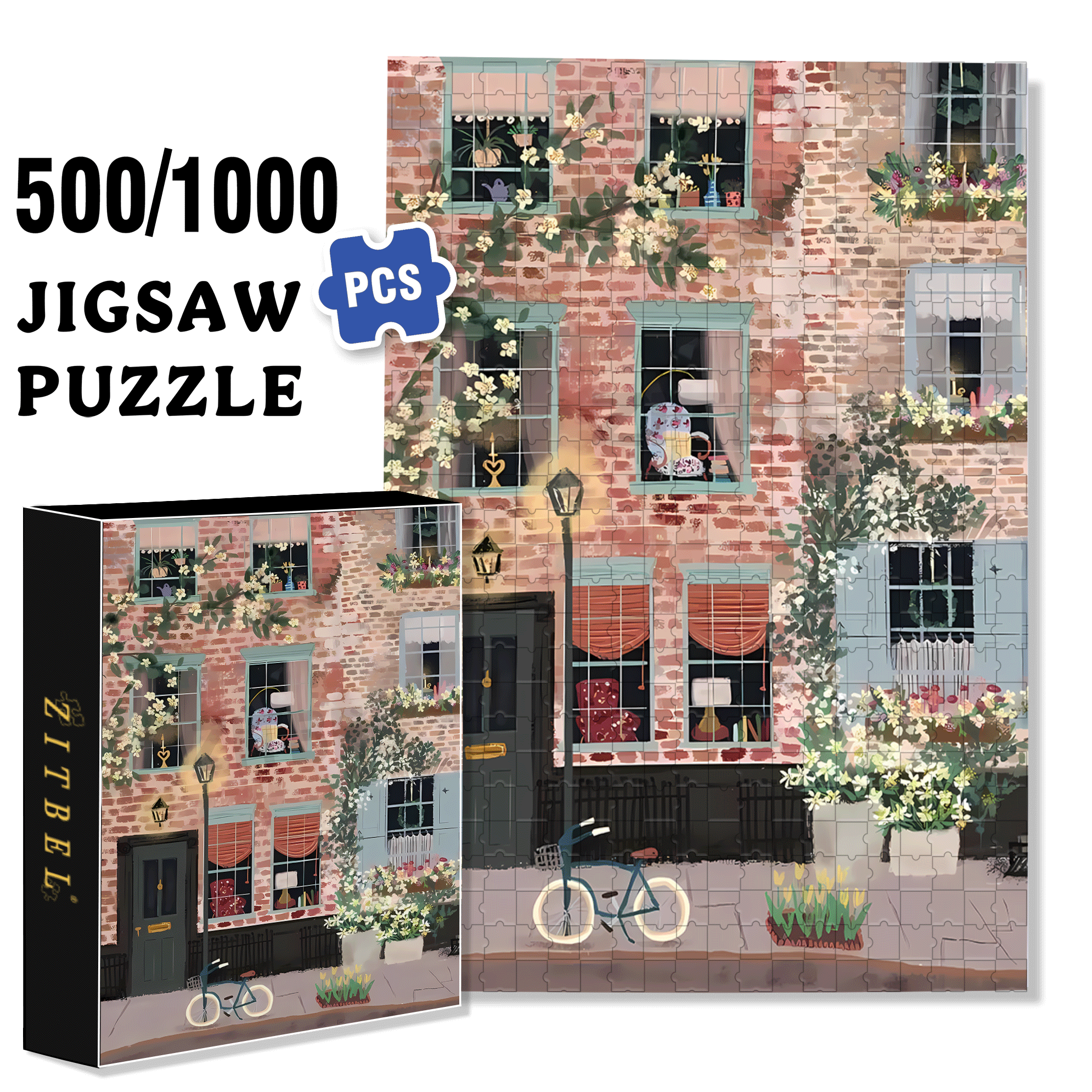 Live Your Life In A Gentle Manner 5 500pcs/1000pcs Jigsaw Puzzle, Scratch-Resistant, Interactive Family Game & Brain-Boosting DIY Decor, Perfect for Halloween, Christmas & New Year Gifts, Family Puzzle Game