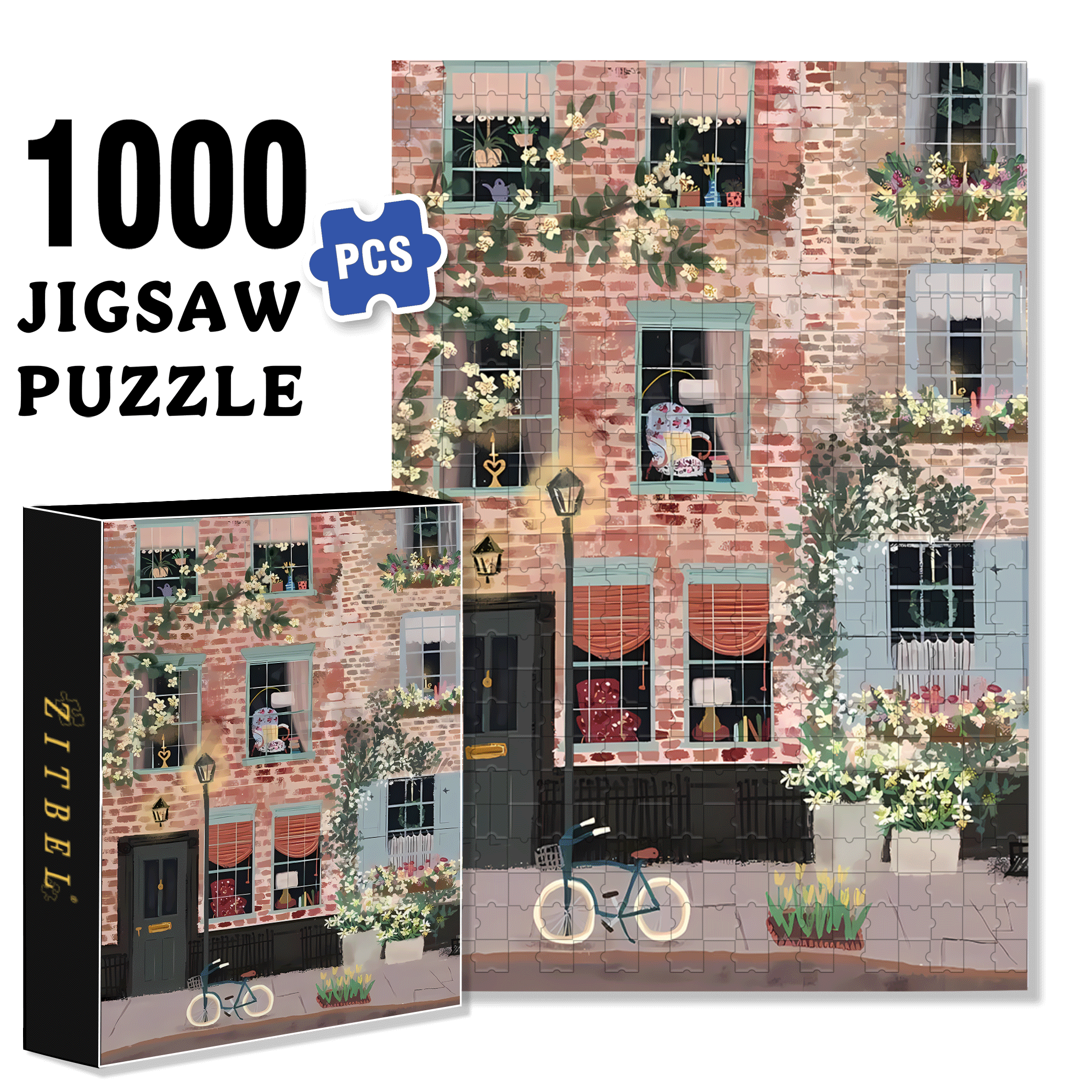 Live Your Life In A Gentle Manner 5 500pcs/1000pcs Jigsaw Puzzle, Scratch-Resistant, Interactive Family Game & Brain-Boosting DIY Decor, Perfect for Halloween, Christmas & New Year Gifts, Family Puzzle Game