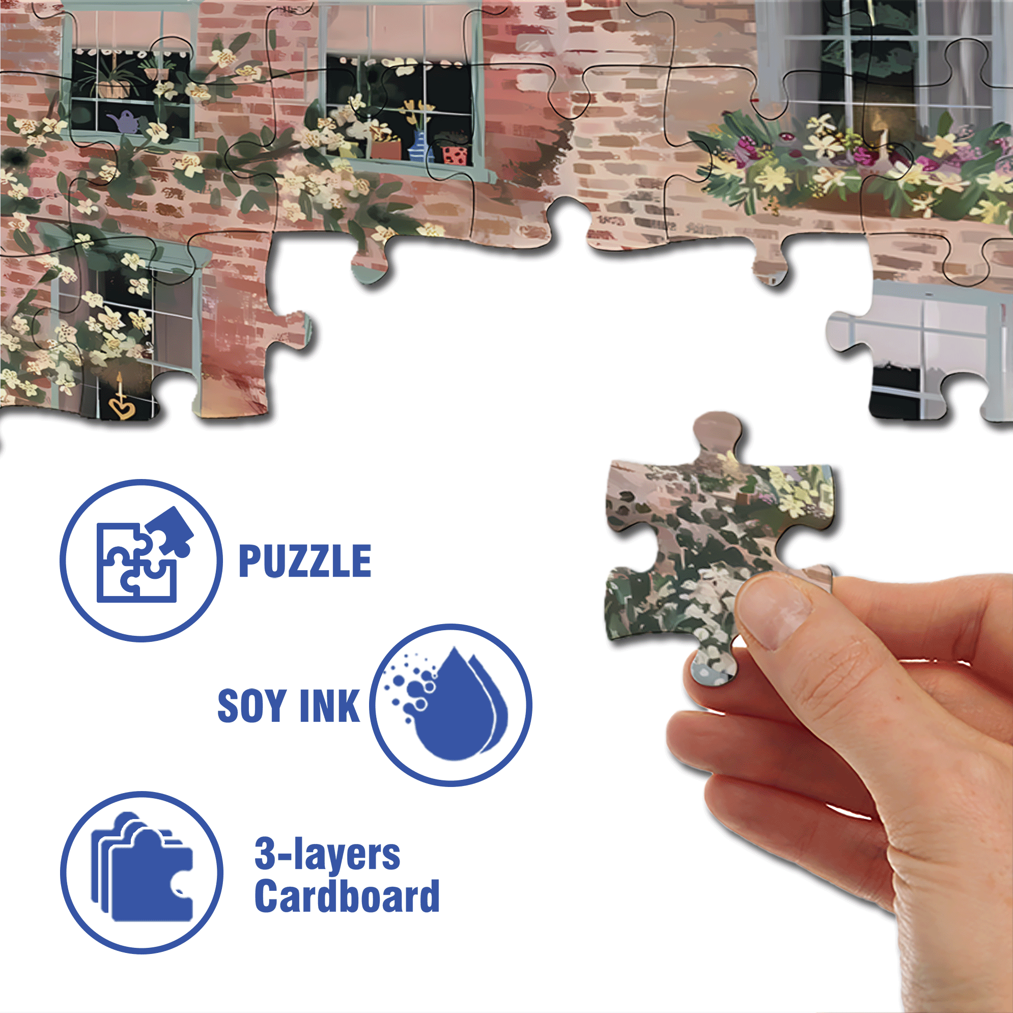 Live Your Life In A Gentle Manner 5 500pcs/1000pcs Jigsaw Puzzle, Scratch-Resistant, Interactive Family Game & Brain-Boosting DIY Decor, Perfect for Halloween, Christmas & New Year Gifts, Family Puzzle Game
