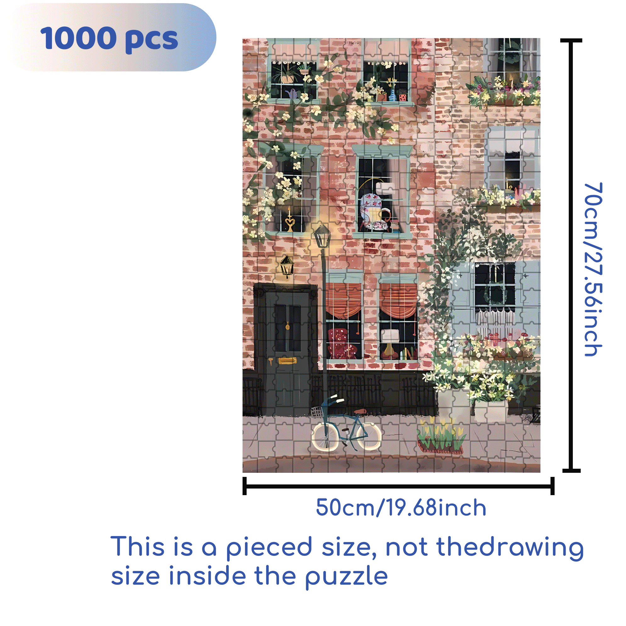 Live Your Life In A Gentle Manner 5 500pcs/1000pcs Jigsaw Puzzle, Scratch-Resistant, Interactive Family Game & Brain-Boosting DIY Decor, Perfect for Halloween, Christmas & New Year Gifts, Family Puzzle Game