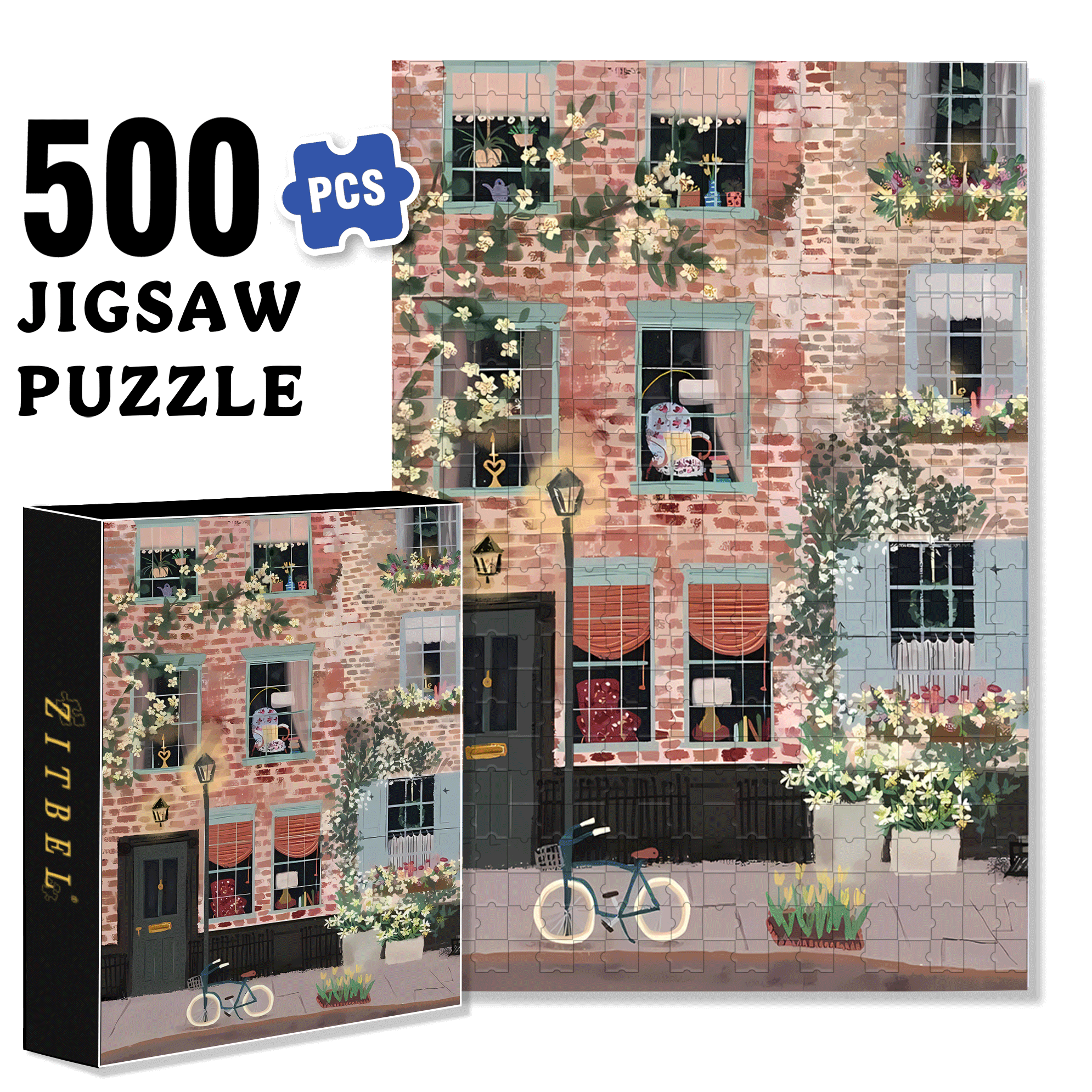 Live Your Life In A Gentle Manner 5 500pcs/1000pcs Jigsaw Puzzle, Scratch-Resistant, Interactive Family Game & Brain-Boosting DIY Decor, Perfect for Halloween, Christmas & New Year Gifts, Family Puzzle Game