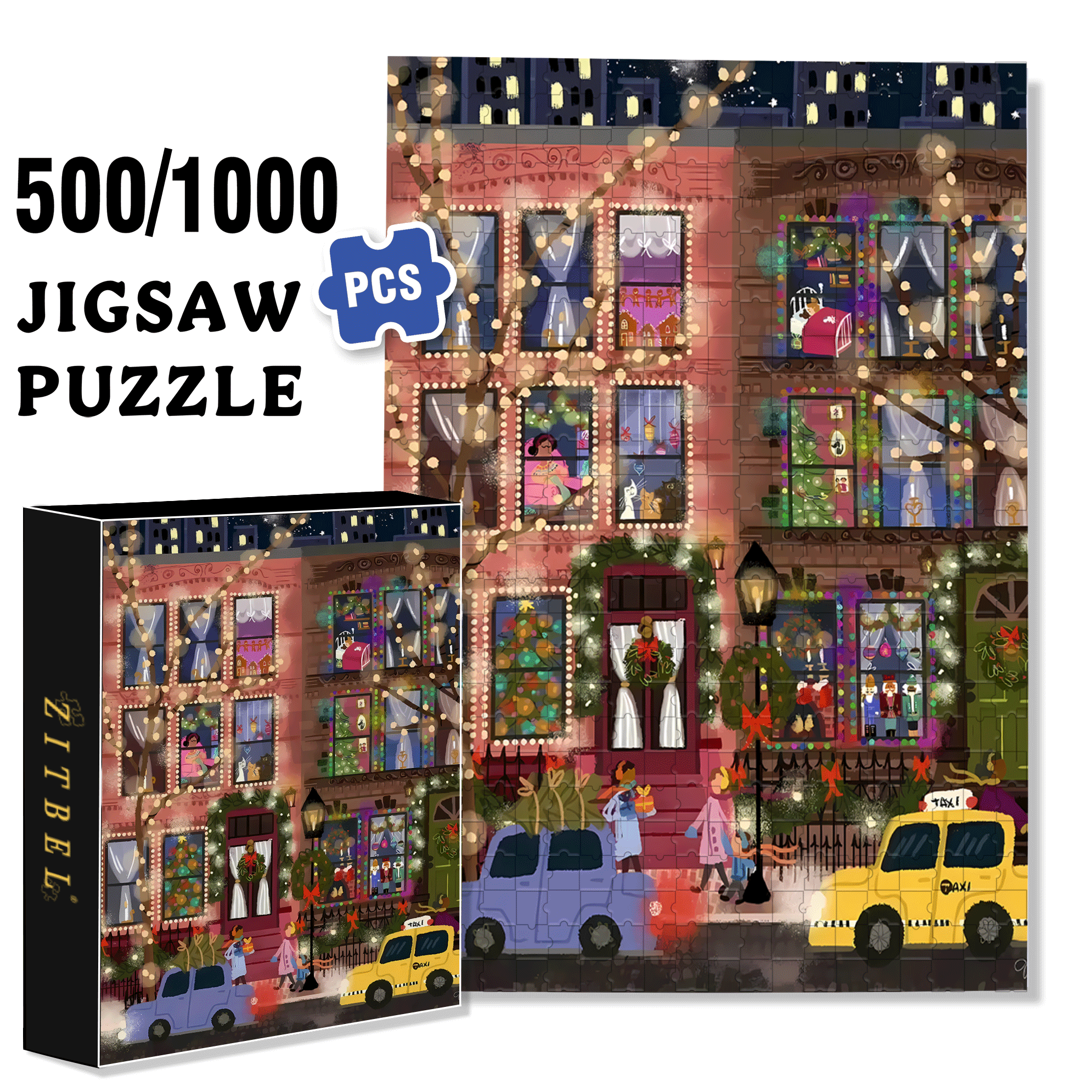 Live Your Life In A Gentle Manner 7 500pcs/1000pcs Jigsaw Puzzle, Scratch-Resistant, Interactive Family Game & Brain-Boosting DIY Decor, Perfect for Halloween, Christmas & New Year Gifts, Family Puzzle Game
