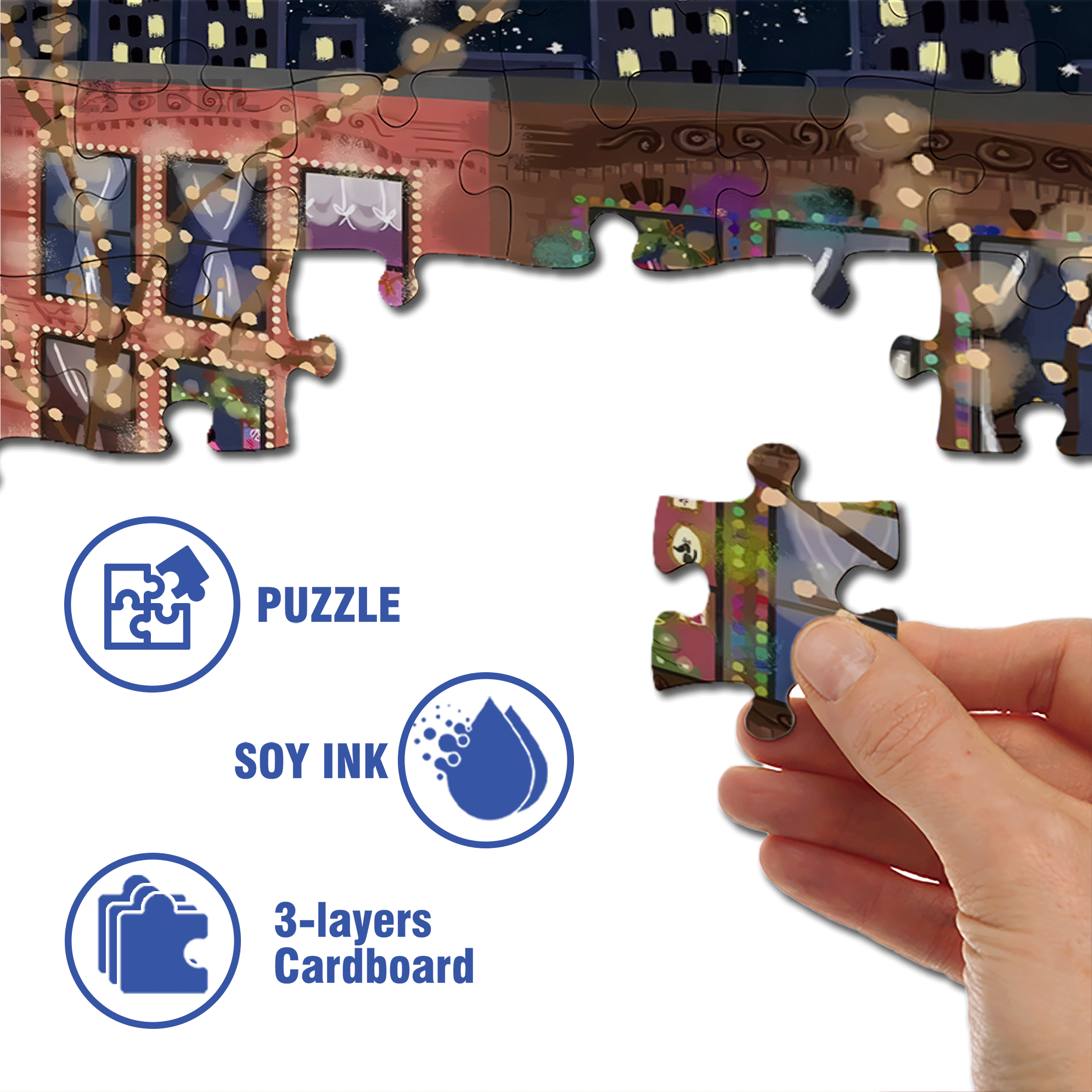 Live Your Life In A Gentle Manner 7 500pcs/1000pcs Jigsaw Puzzle, Scratch-Resistant, Interactive Family Game & Brain-Boosting DIY Decor, Perfect for Halloween, Christmas & New Year Gifts, Family Puzzle Game