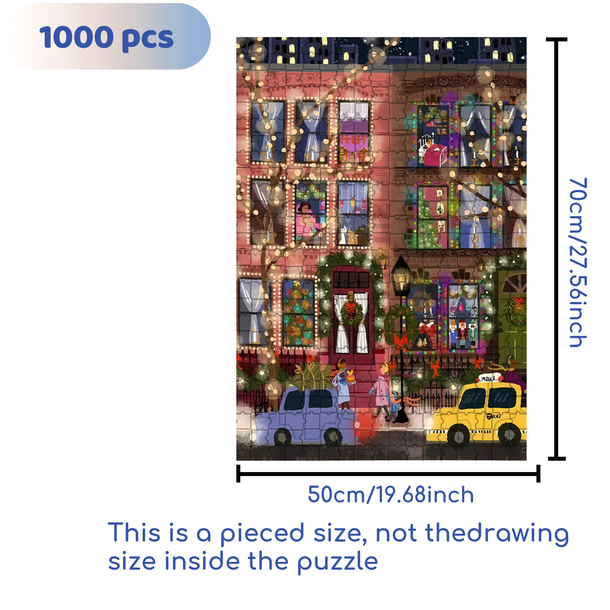 Live Your Life In A Gentle Manner 7 500pcs/1000pcs Jigsaw Puzzle, Scratch-Resistant, Interactive Family Game & Brain-Boosting DIY Decor, Perfect for Halloween, Christmas & New Year Gifts, Family Puzzle Game
